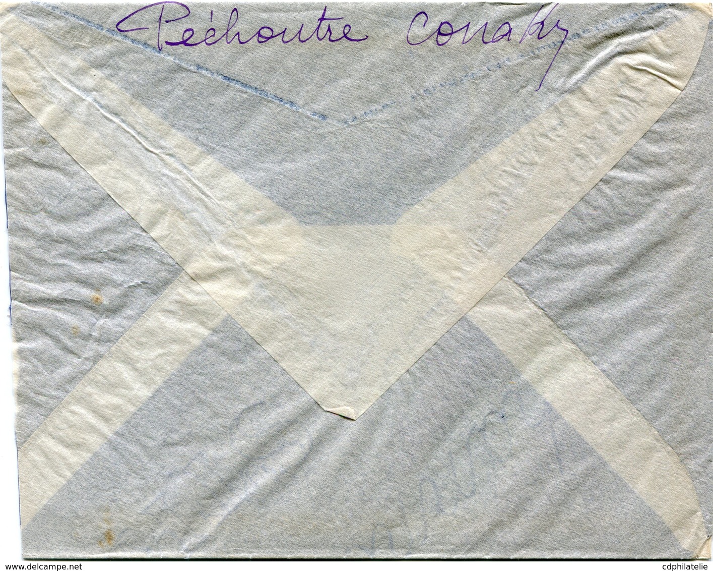 GUINEE FRANCAISE LETTRE PAR AVION CENSUREE DEPART CONAKRY ?-?-? GUINEE FRANCAISE POUR LA FRANCE - Lettres & Documents