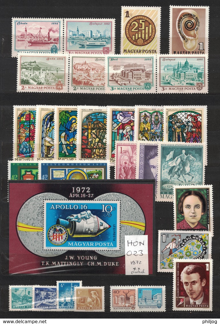 Hongrie - Hungary - FinAnnée 1972 (avec PA Et BF) - Complete Year 1974 Except 3 Stamps - Ganze Jahrgänge