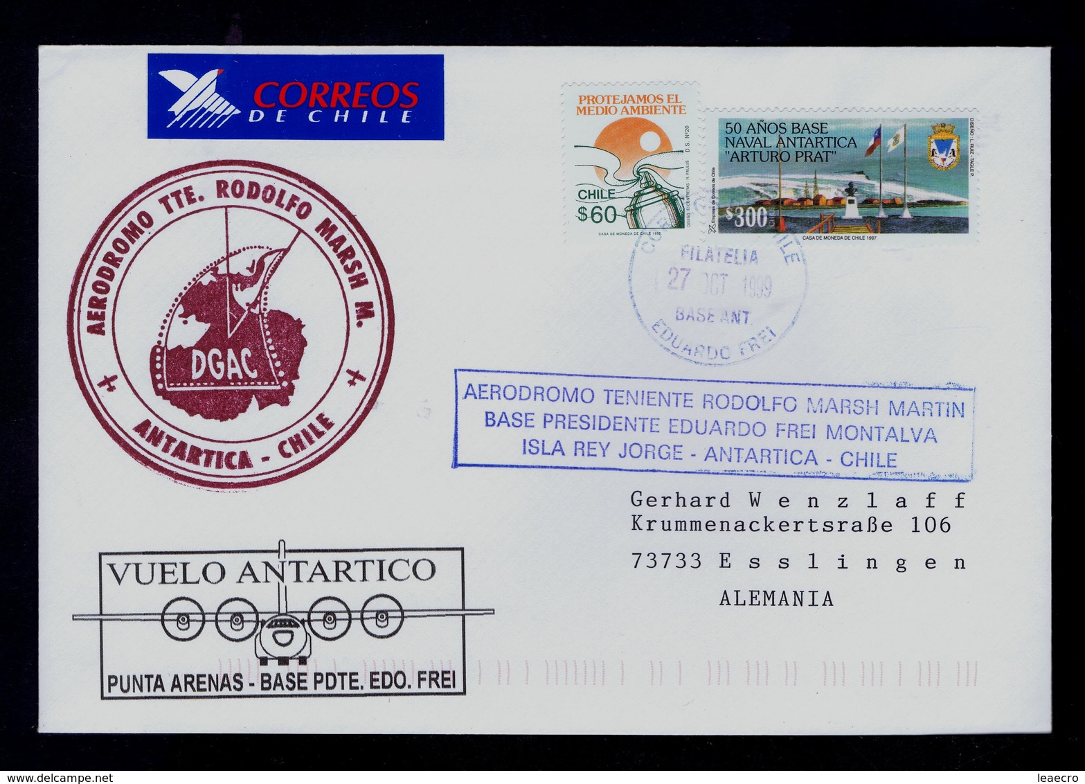 "Punta Arenas - Base Pdte.Edo Frei" Aviation Helicopter Flight Base ANTARTIC Region Chile Gc4793 - Vols Polaires