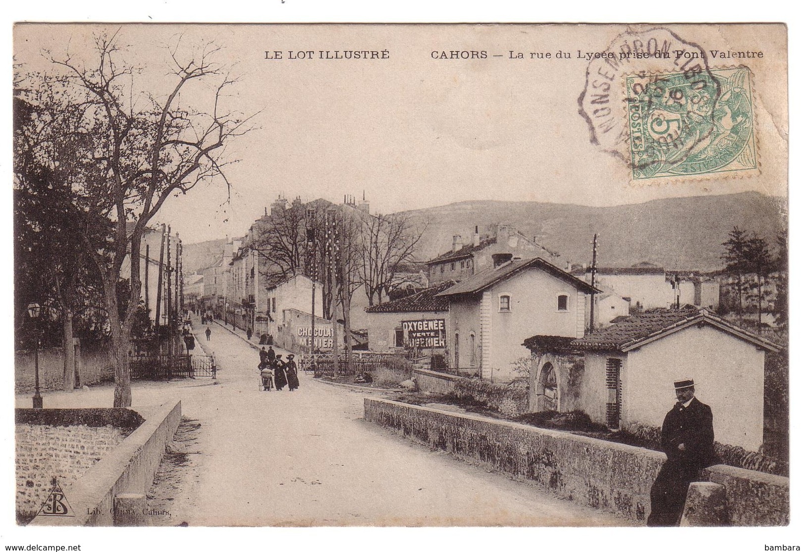 CAHORS - La Rue Du Lycée Prise Du Pont Valentré - Cahors