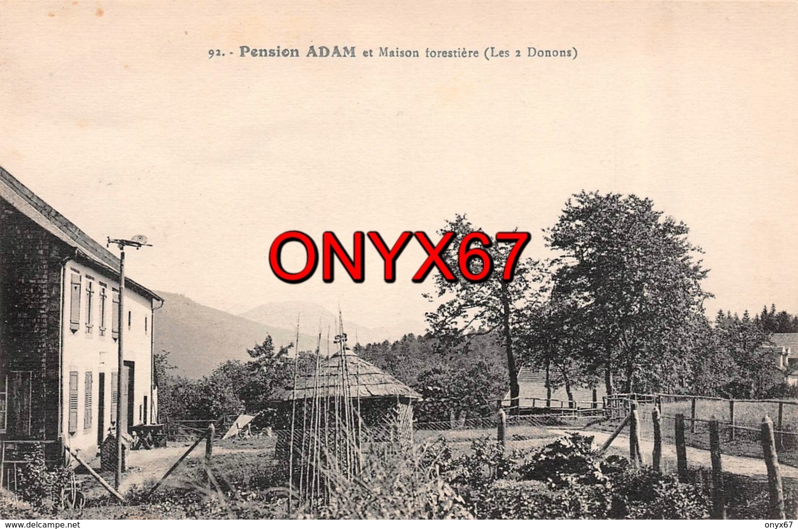 LES 2 DONONS (67-Bas-Rhin) Forsthaus Maison Forestière Pension ADAM 2 SCANS - Autres & Non Classés