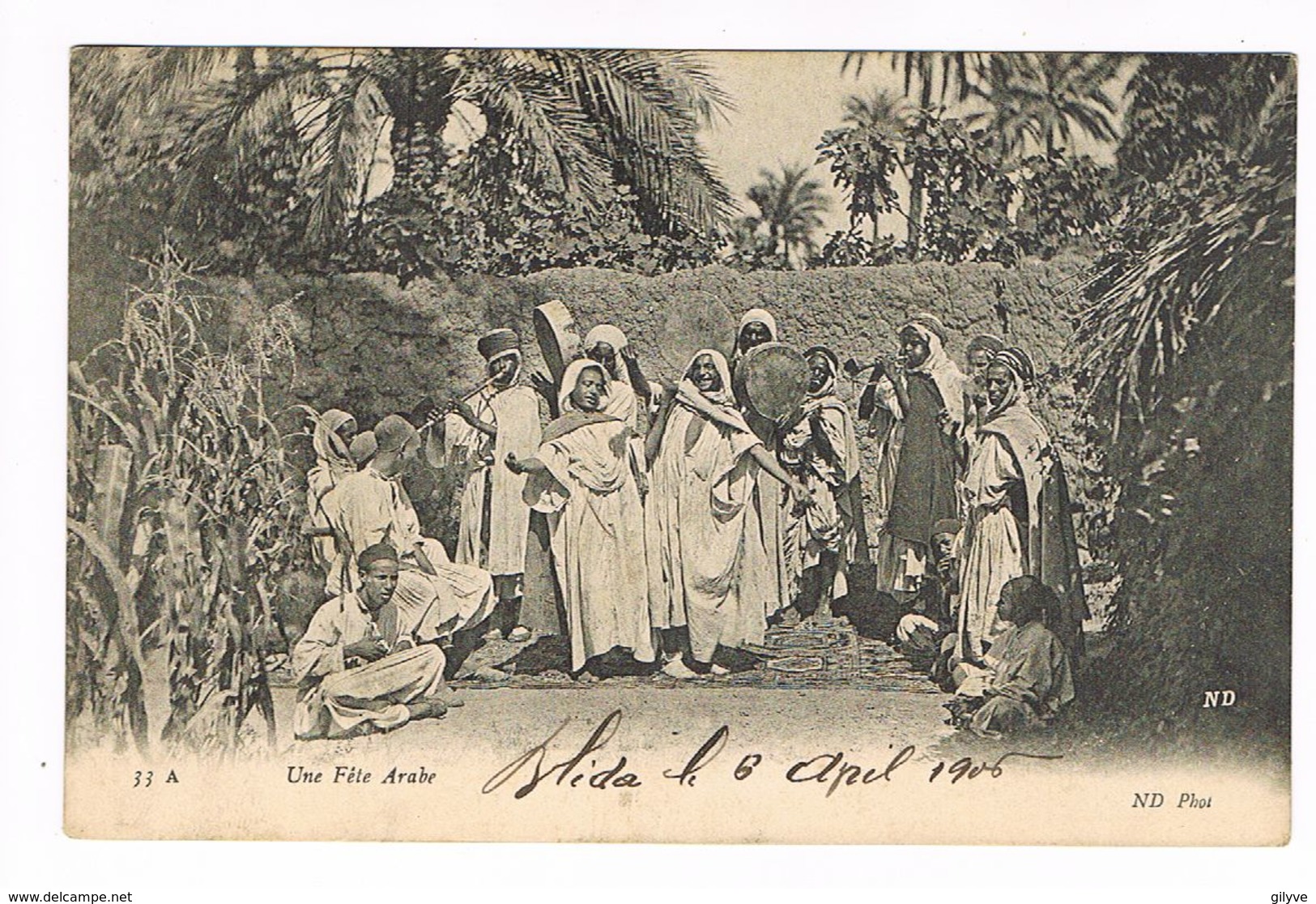 CPA. Algérie. Blida Une Fête Arabe Le 6 Avril 1906. Musiciens.  (P.007) - Blida