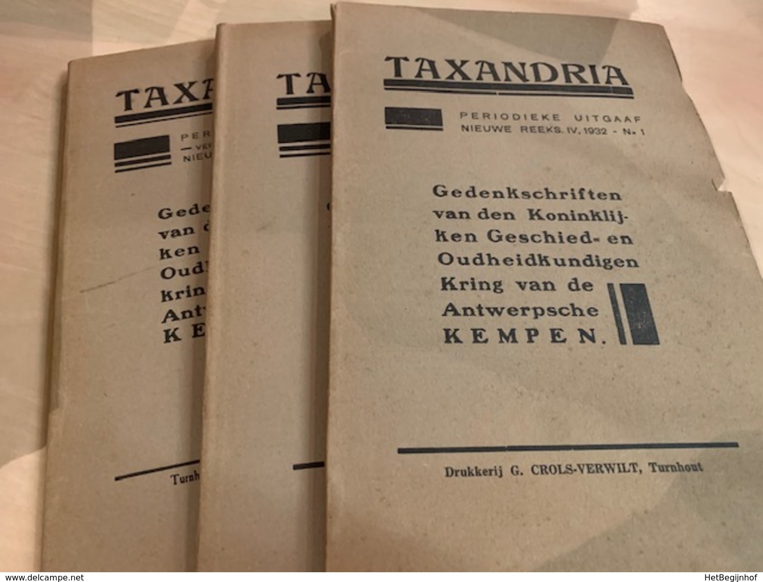 Taxandria - Antwerpse Kempen Heemkunde - Jaargang 1932 Voll - 3 Nr's - Anciens