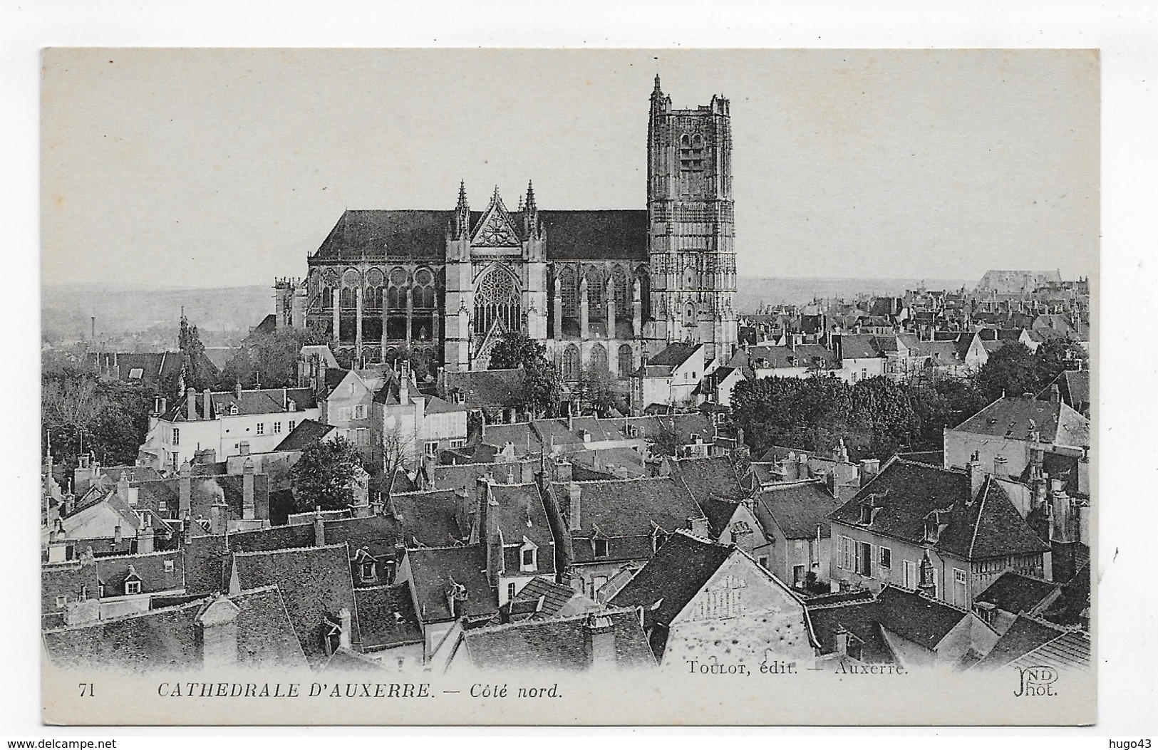 AUXERRE - N° 71 - LA CATHEDRALE COTE NORD - CPA NON VOYAGEE - Auxerre