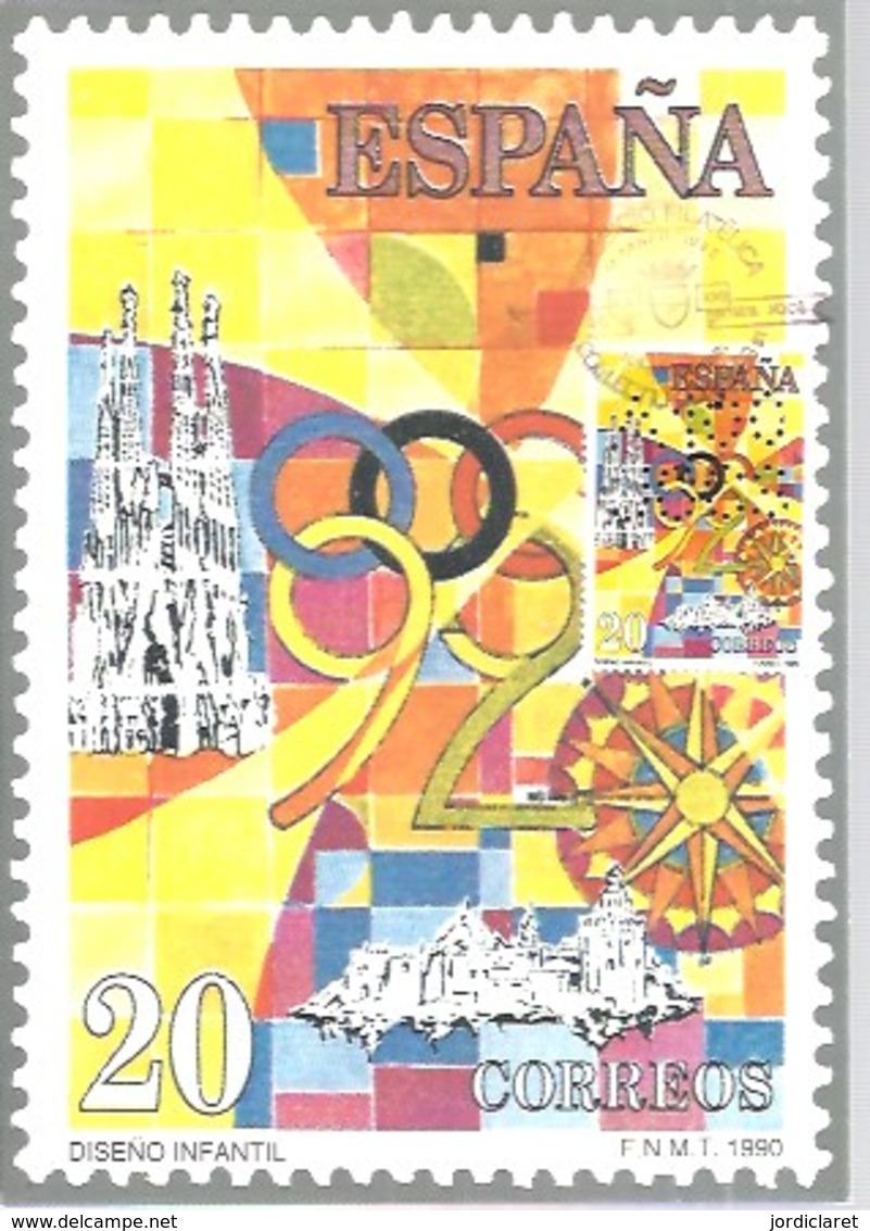 POSTMARKET ESPAÑA  STAMP  DRILL SELLO TALADRO - Summer 1992: Barcelona