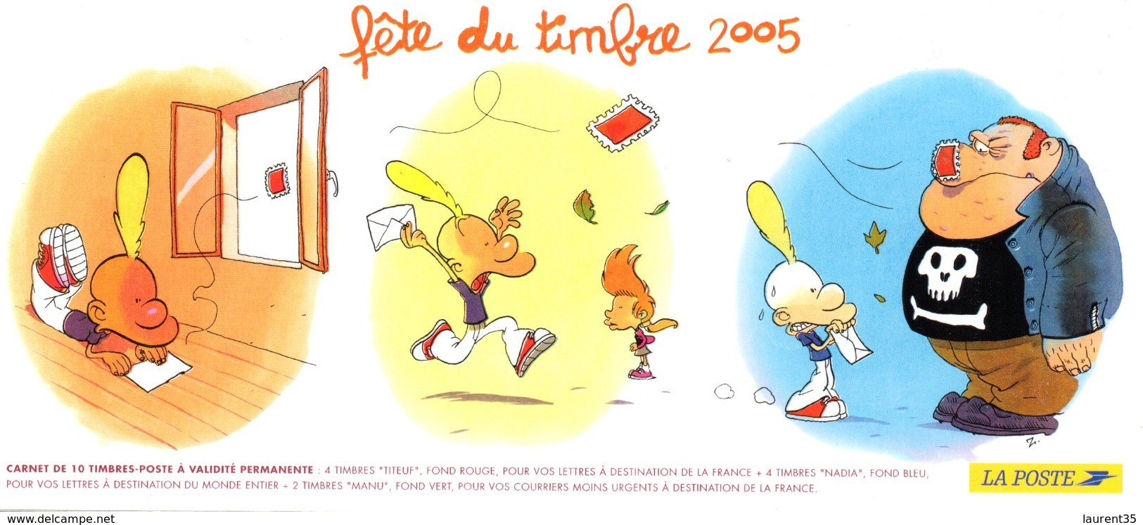 France.carnet No Bc3751ba De 2005.fete Du Timbre.titeuf.n**. - Journée Du Timbre