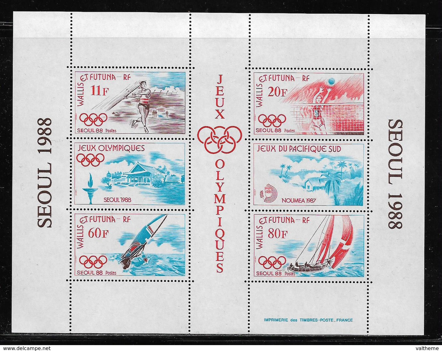 WALLIS ET FUTUNA ( OCWAF - 110 )  1988  N°  YVERT ET TELLIER  N° 3  N** - Blocs-feuillets