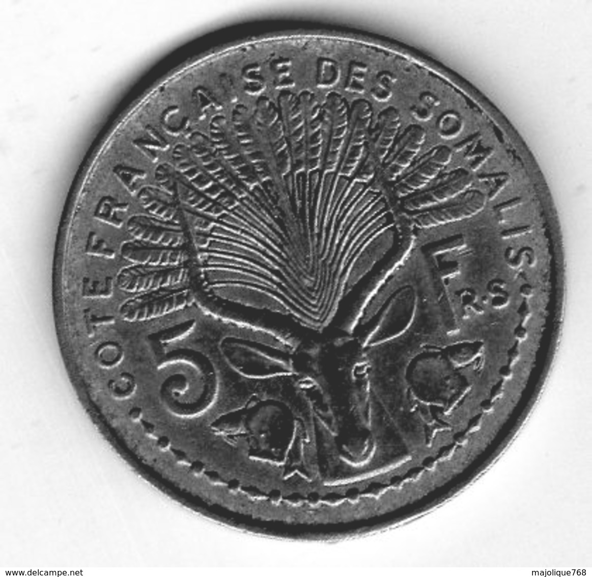Côte Française Des Somalis Pièce De 5 Francs 1959 En Aluminium En T B + - Somalië