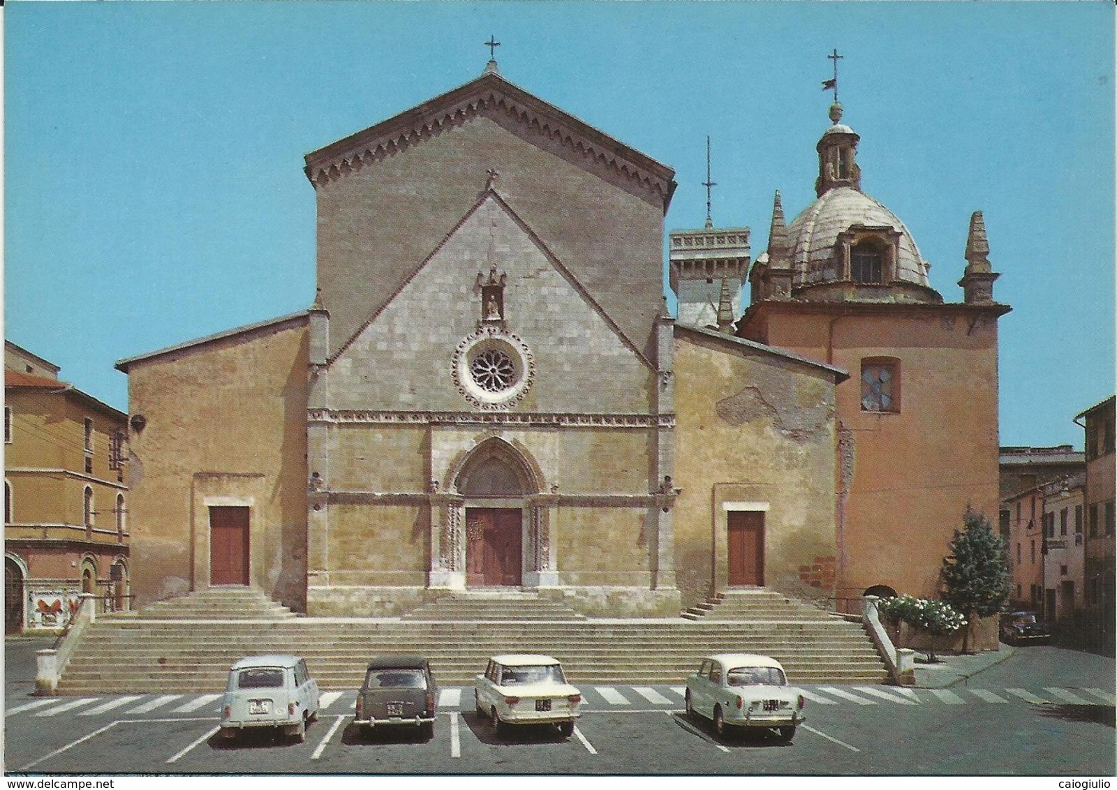 ORBETELLO (GROSSETO) - DUOMO - FIAT1100, FIAT 1500, RENAULT 4 - Altri & Non Classificati