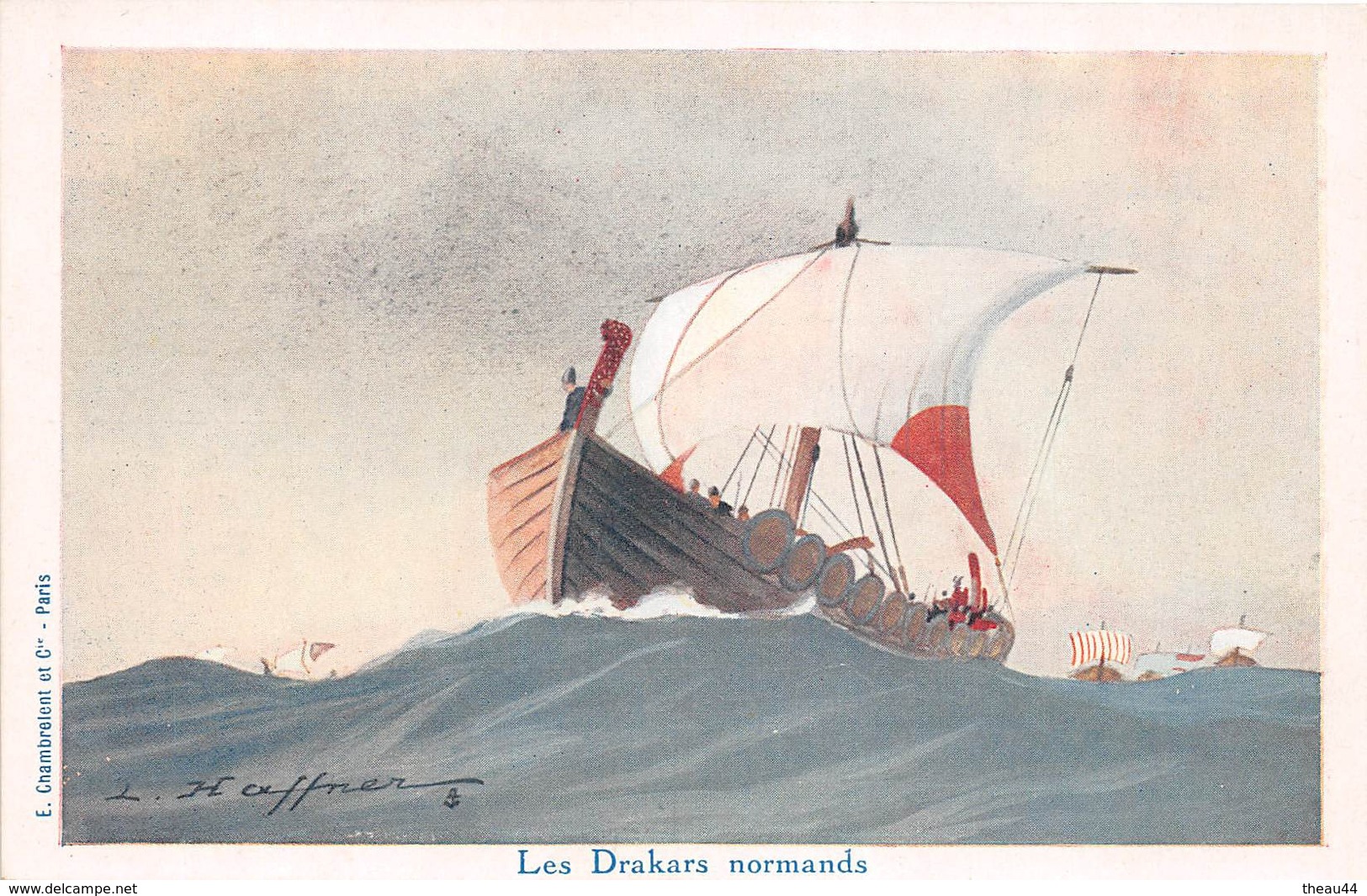 ¤¤  -   Illustrateur " HAFFNER "   -  Les Drakars Normands     -  ¤¤ - Haffner