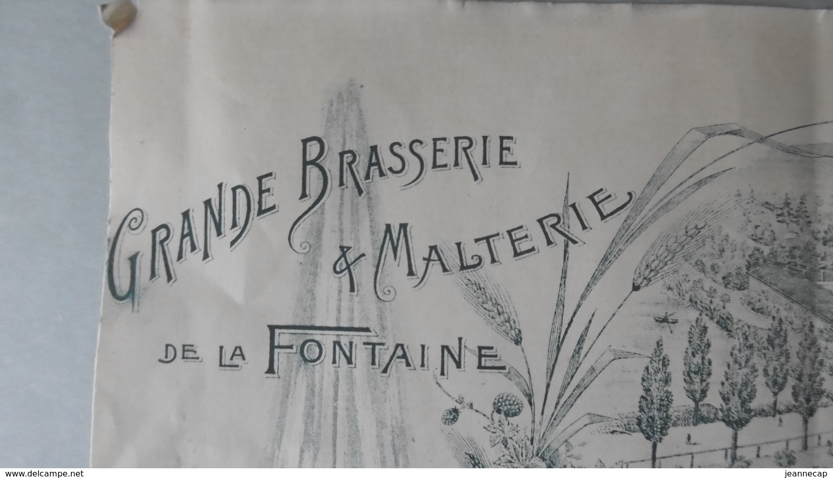 Grande BRASSERIE De La FONTAINE, Erbisoeul (Brulotte), Brasseur Gantois-Cappe (télégramme Jurbise) 1 Juillet 1906 - 1900 – 1949