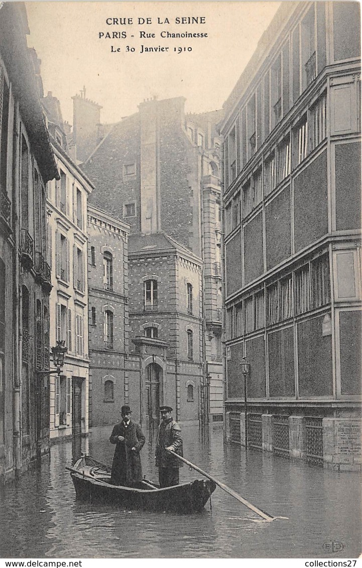 PARIS-75004- RUE CHANOINESSE- CRUE DE LA SEINE JANVIER 1910 - Arrondissement: 04