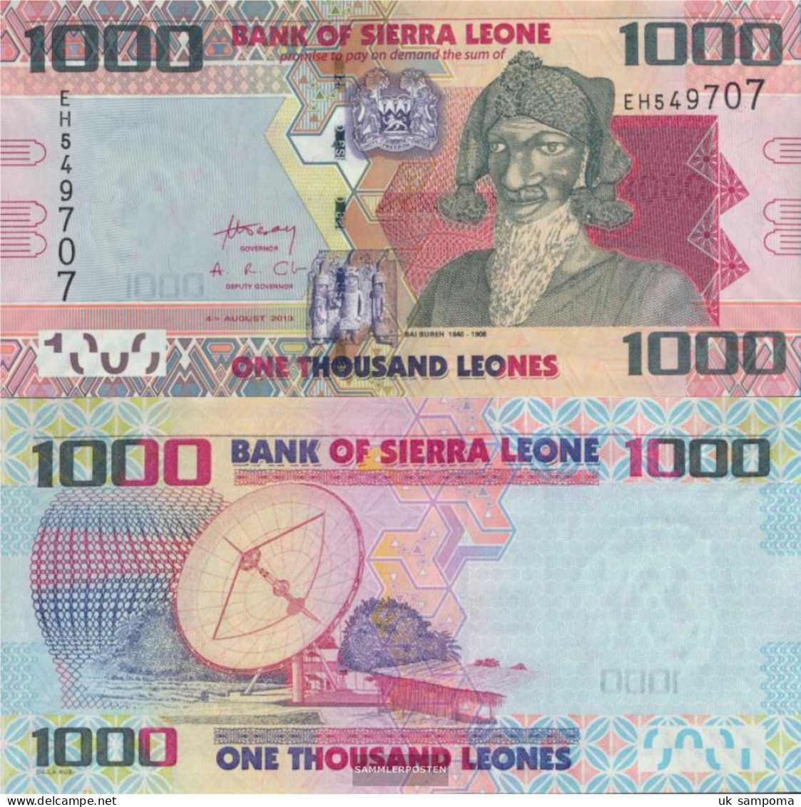 Sierra Leone Pick-number: 30b Uncirculated 2013 1.000 Leones - Sierra Leone