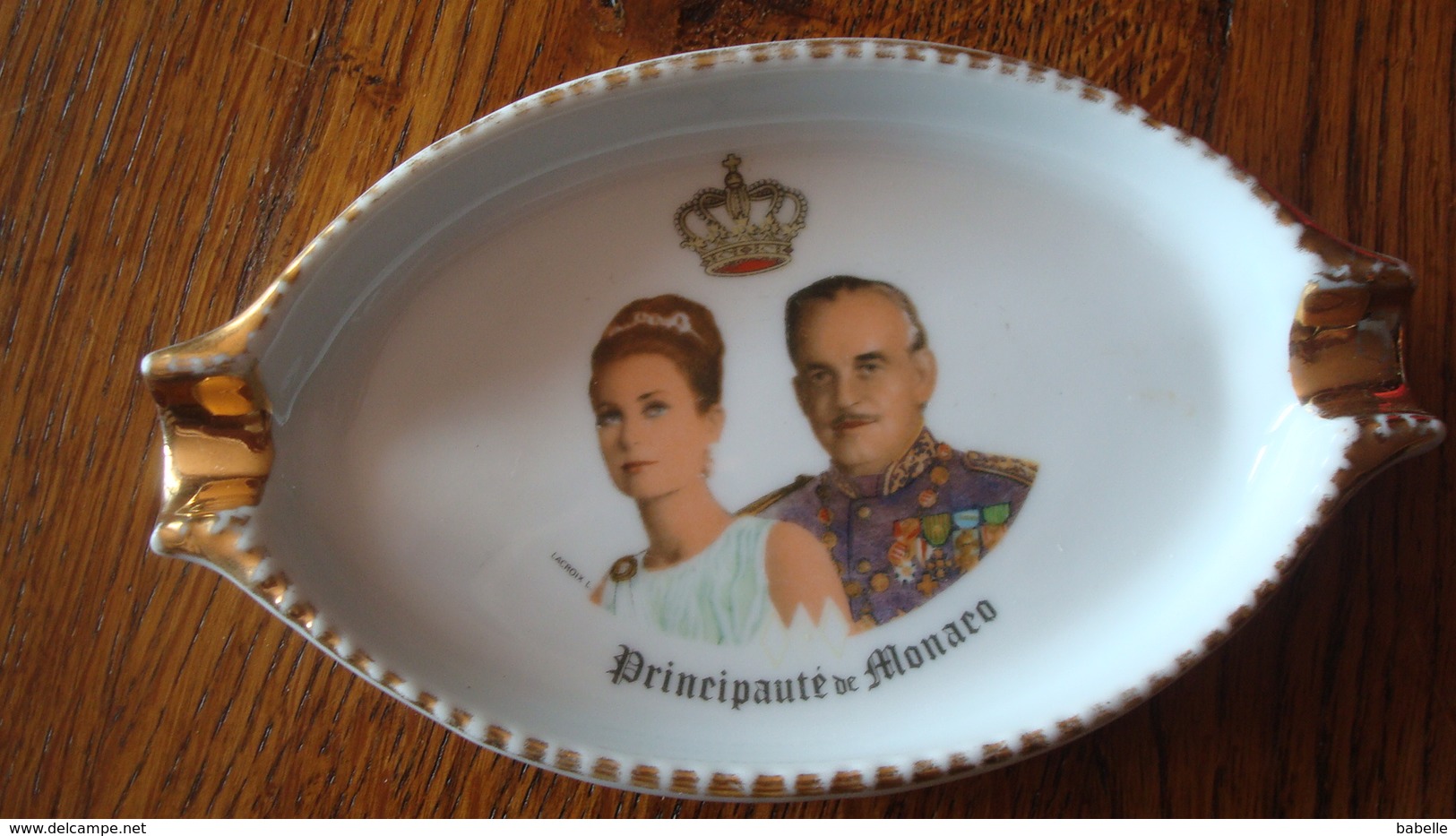 Cendrier Principauté De Monaco - Grace Kelly Et Le Prince Rainier - Porcelain