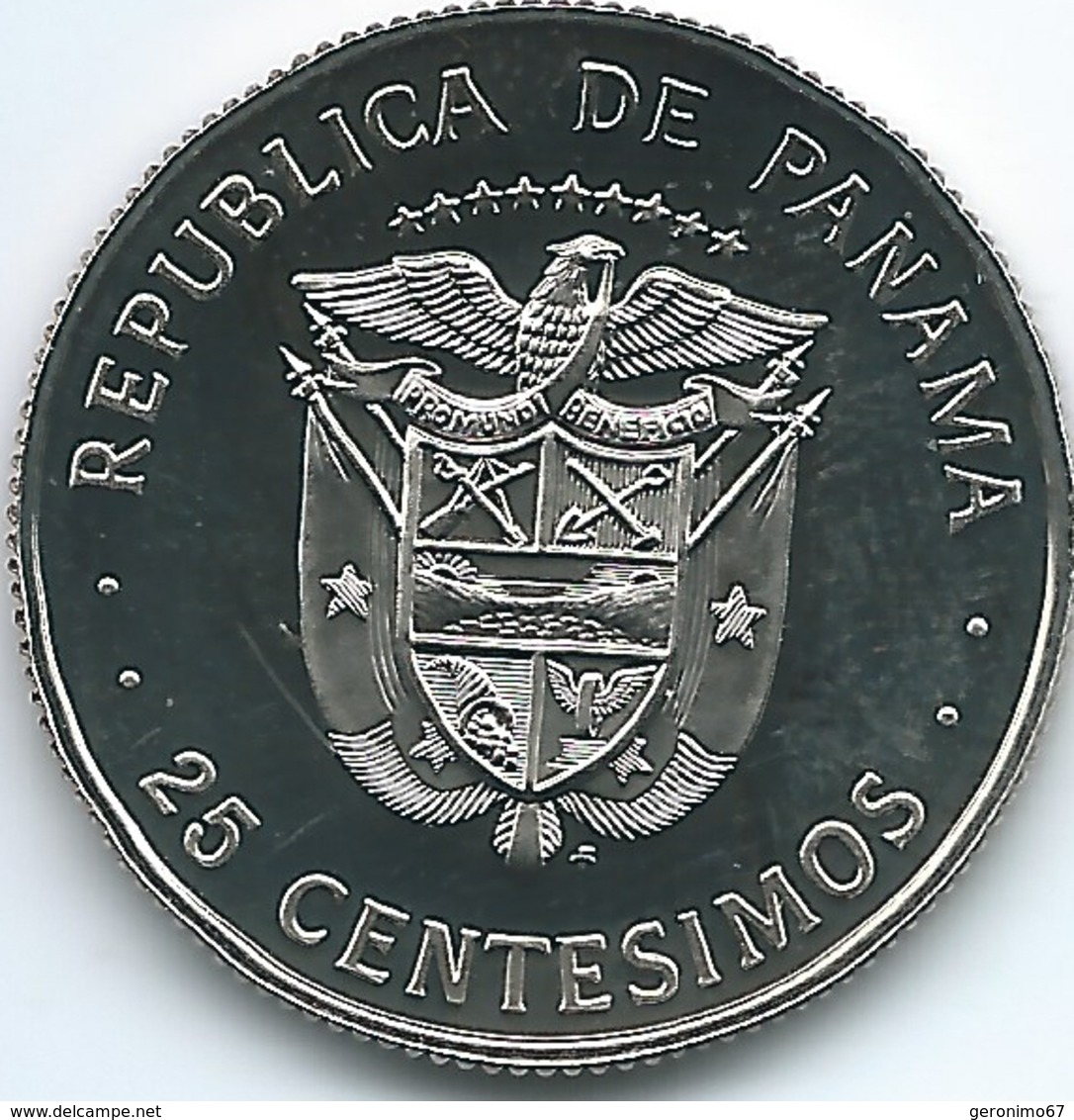 Panama - 1976 - 25 Centésimos - Justo Arosema - KM37 - Panama