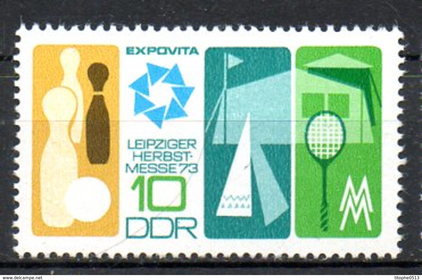 RDA. N°1564 De 1973. Raquette De Badminton. - Bádminton