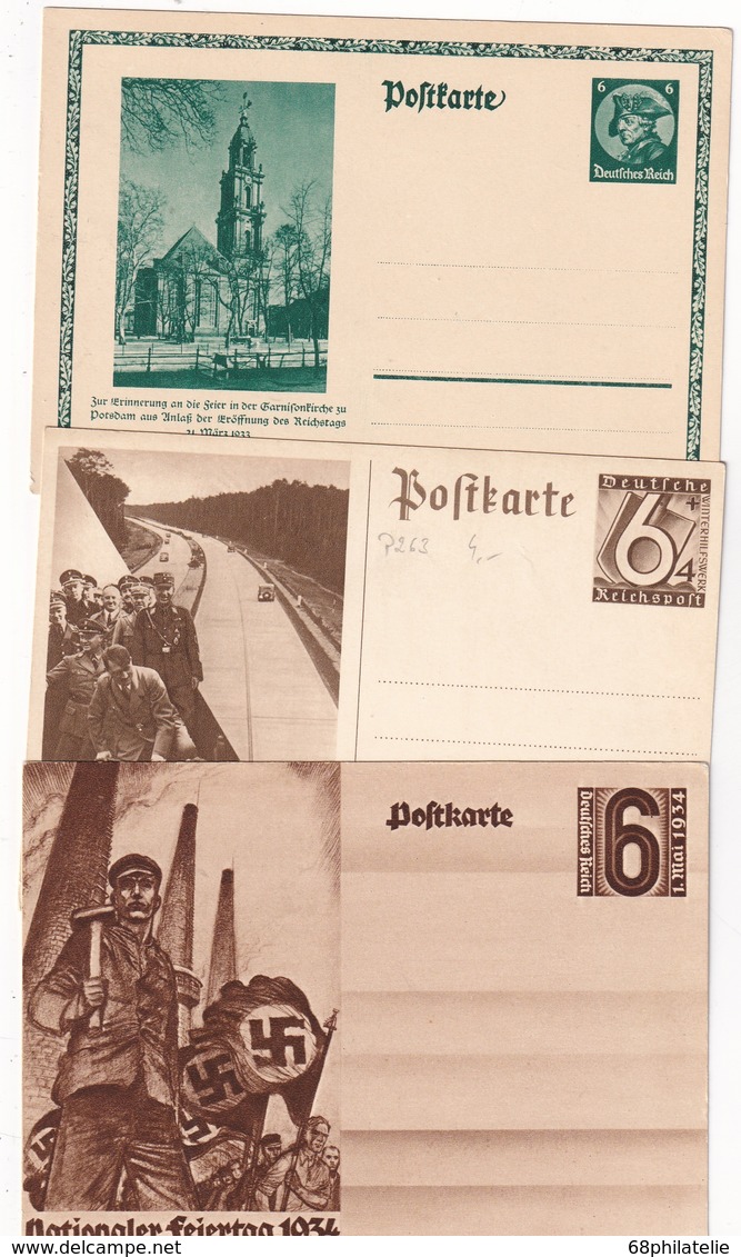 ALLEMAGNE   ENTIER POSTAL/GANZSACHE/POSTAL STATIONARY  LOT DE 5 CARTES ILLUSTREES - Andere & Zonder Classificatie