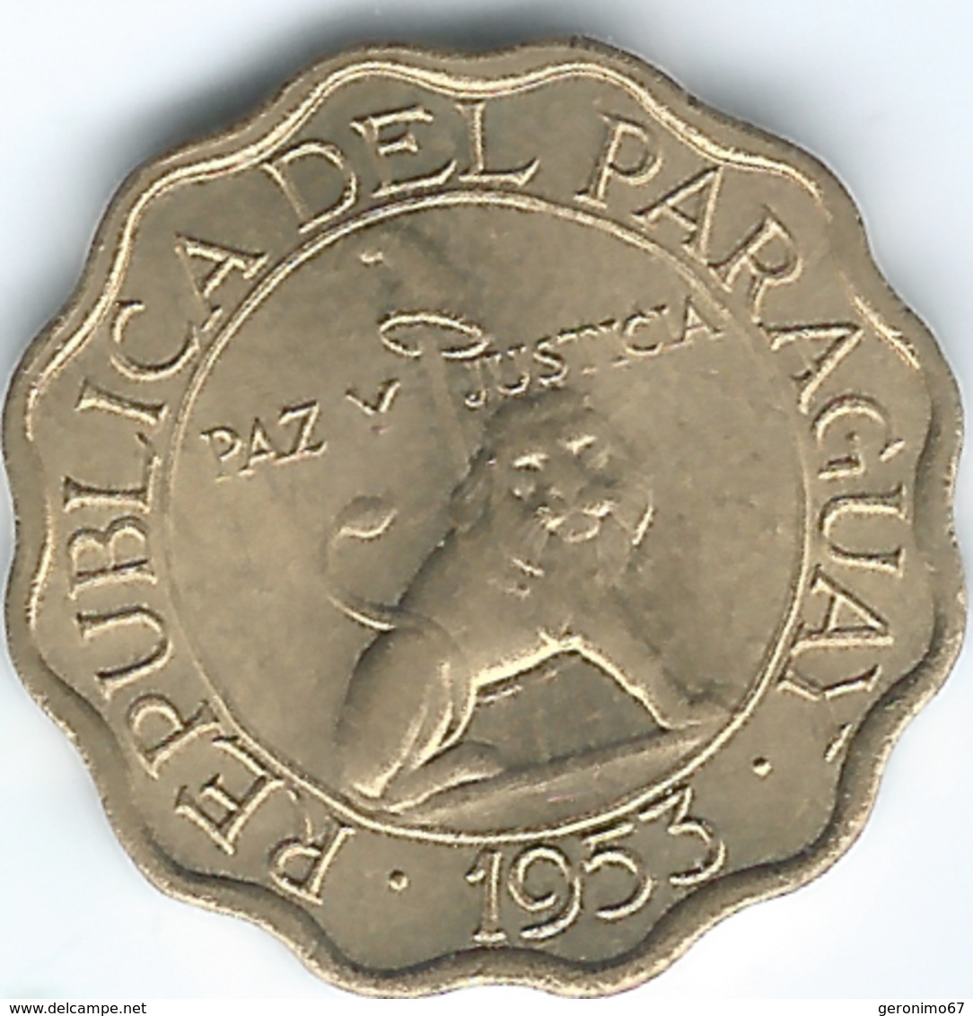 Paraguay - 1953 - 10 Céntimos - KM25 - Paraguay