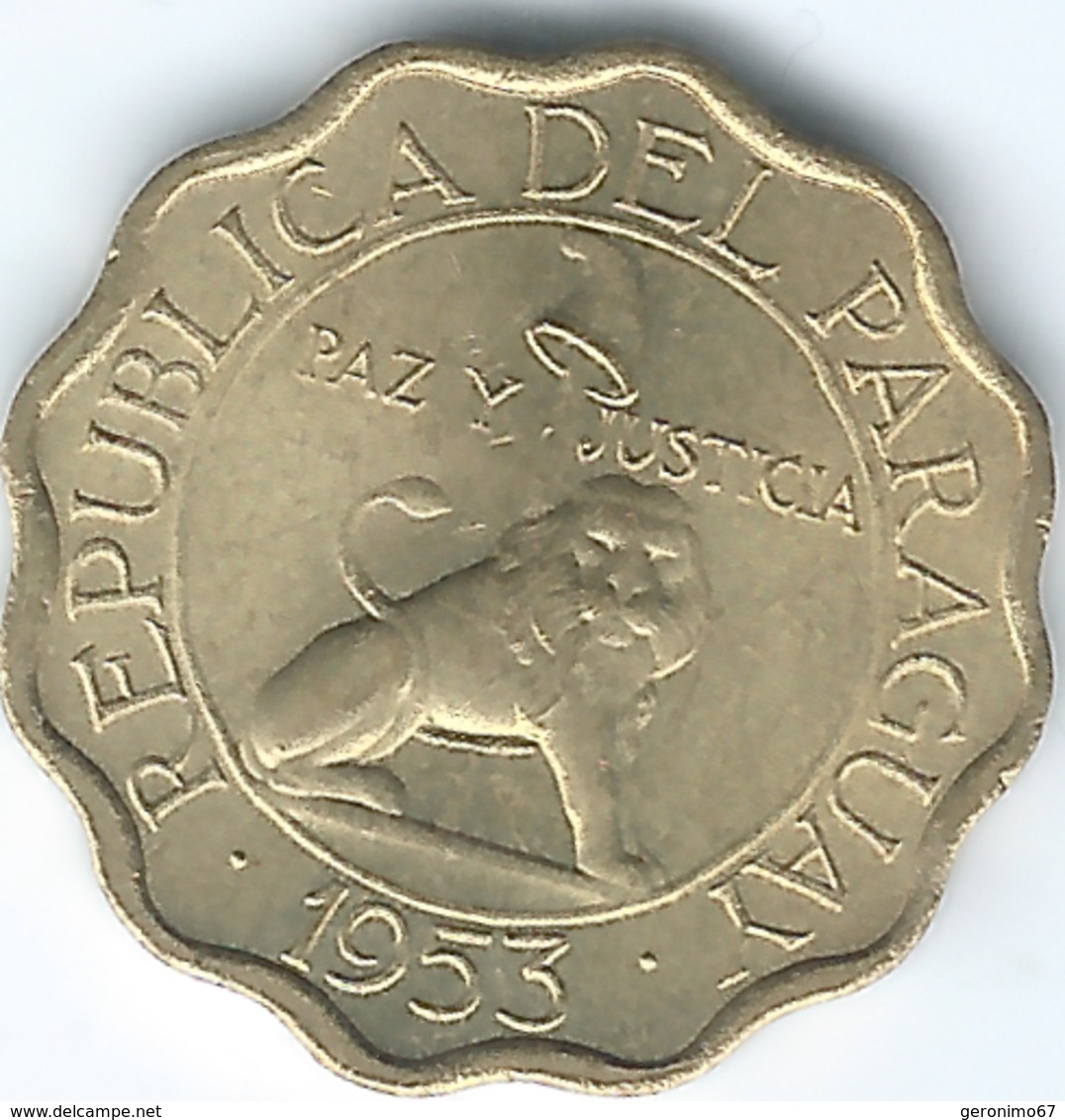 Paraguay - 1953 - 15 Céntimos - KM26 - Paraguay