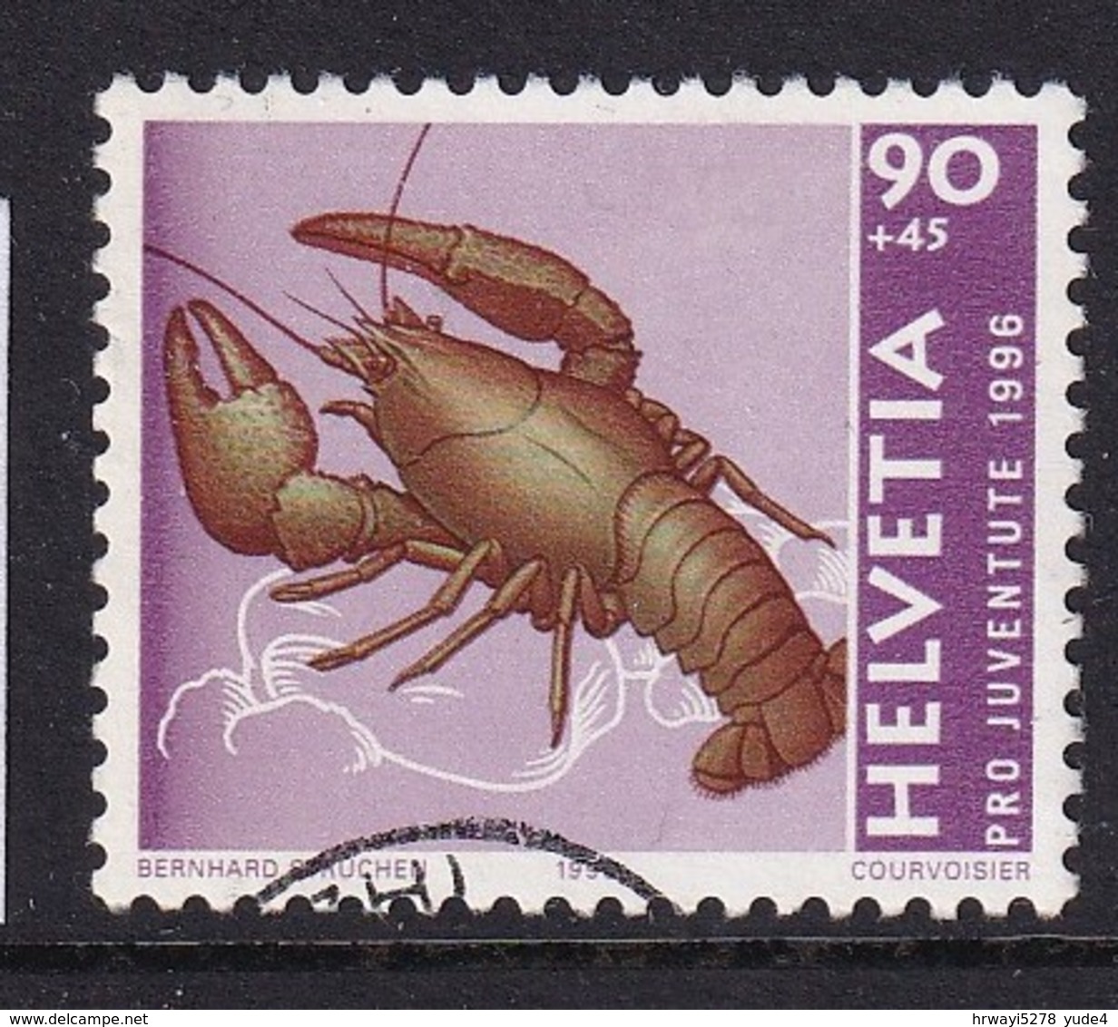 Switserland 1996, Lobster, Minr 1599 Vfu. Cv 2 Euro - Usati