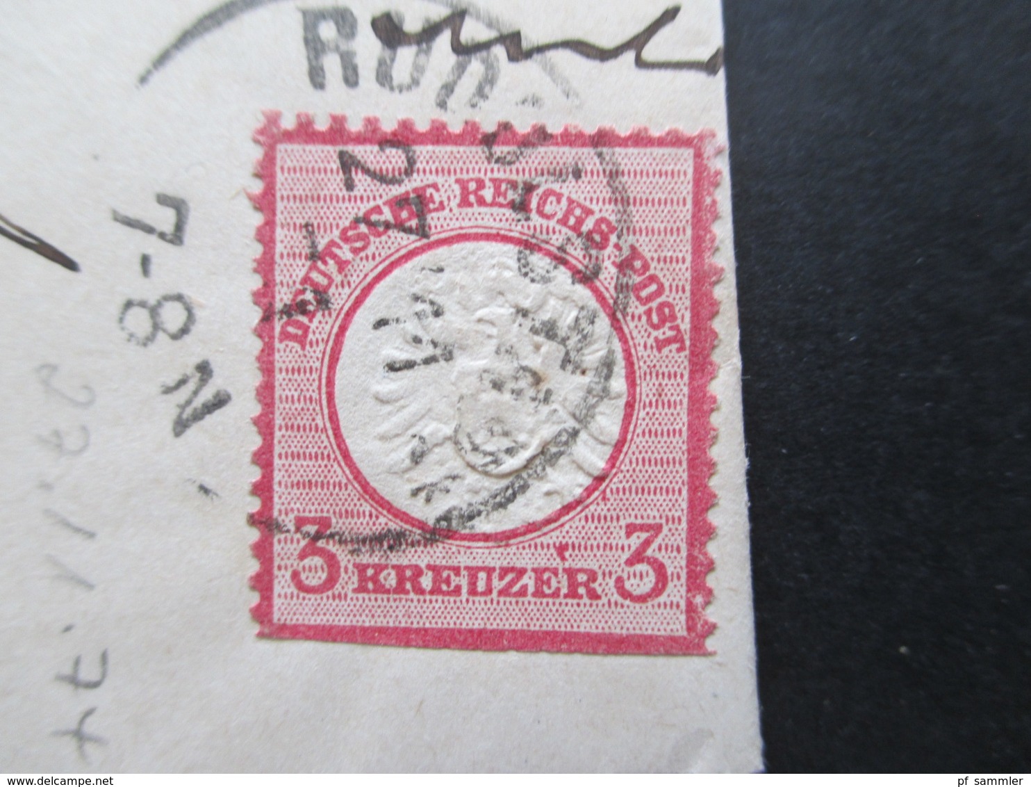 Brustschild Nr.23 EF 27.11.1874 Stempel K1 Rudolstadt Rücks. Blaues Papiersiegel Fürstlich Schwarzburg Ministerium - Storia Postale