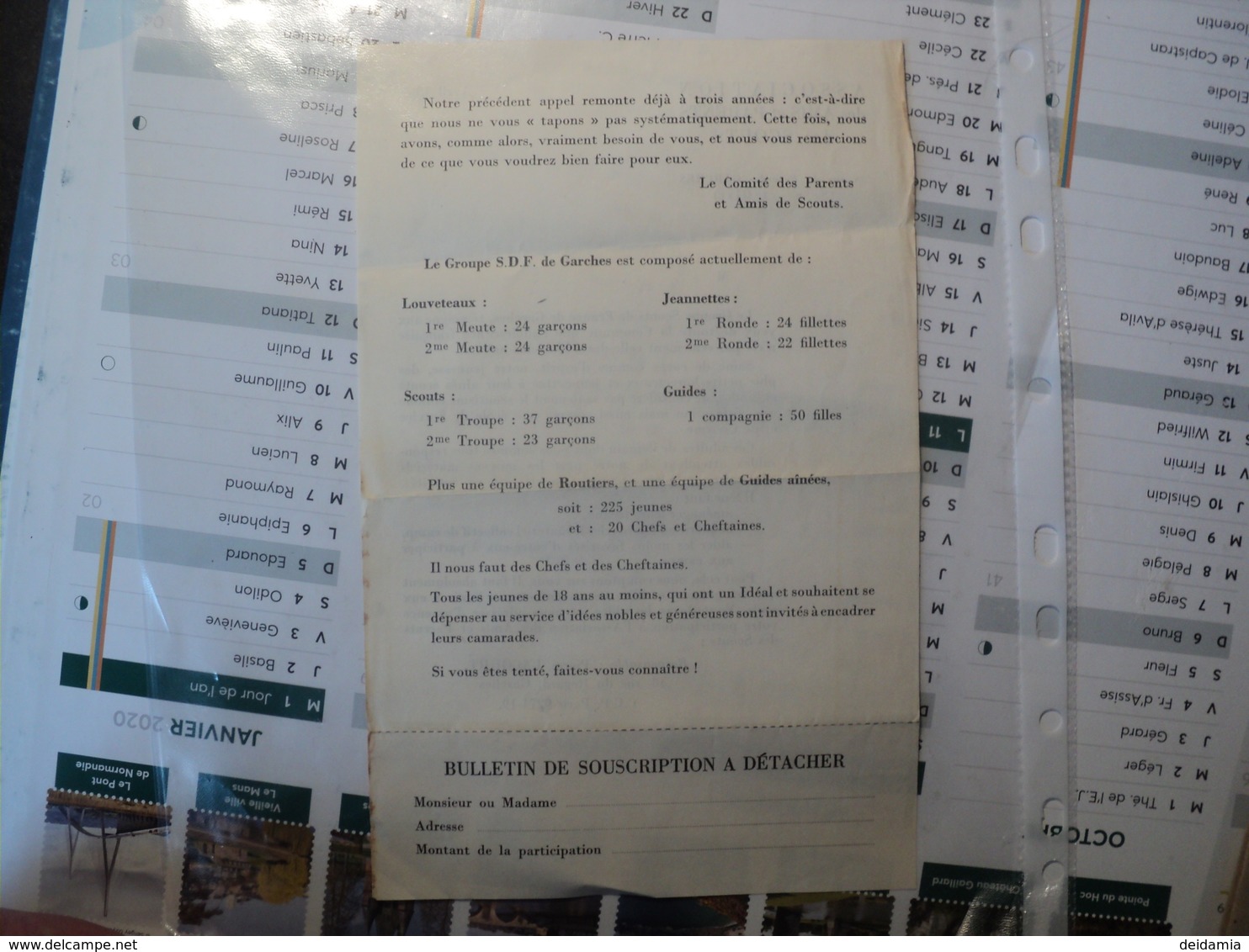 VIEUX COURRIER ASSOCIATION DES AMIS ET PARENTS DES SCOUTS DE GARCHES. 1962 RESPONSABLE PIERRE LACOURT. - Unclassified