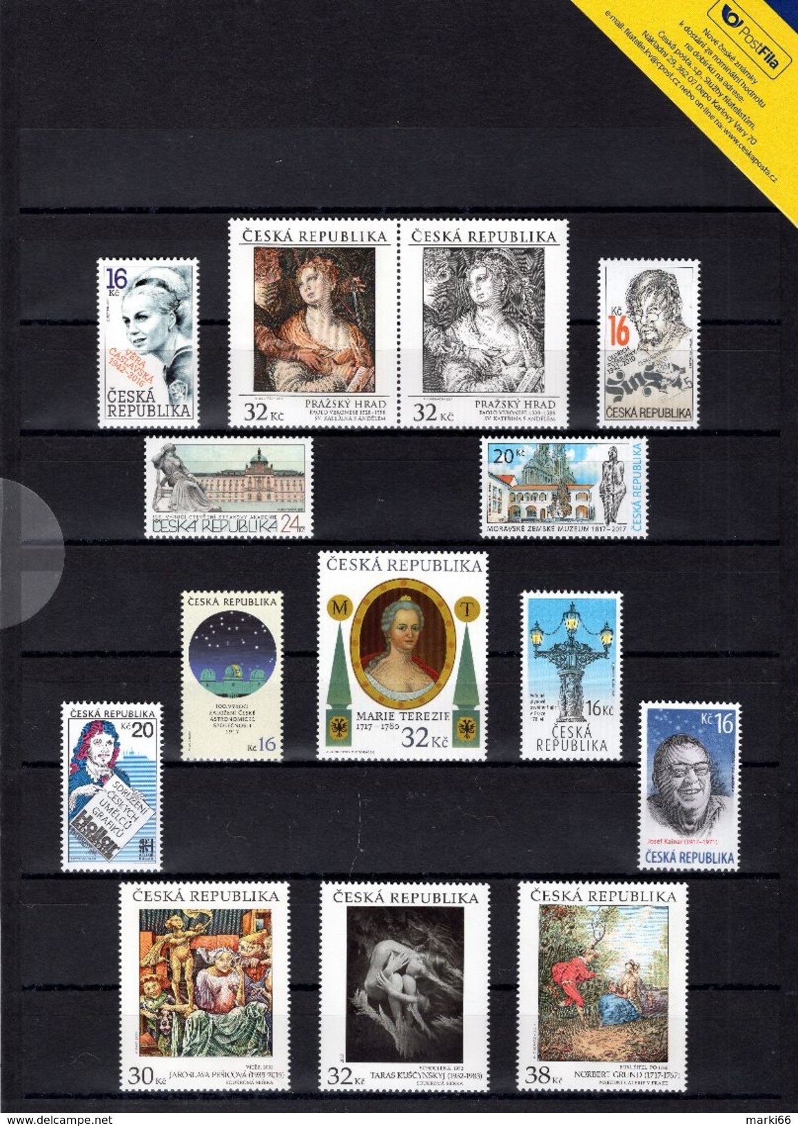 Czech Republic - 2017 - Year Set 2017 - Complete Annual Stamp Set - Années Complètes