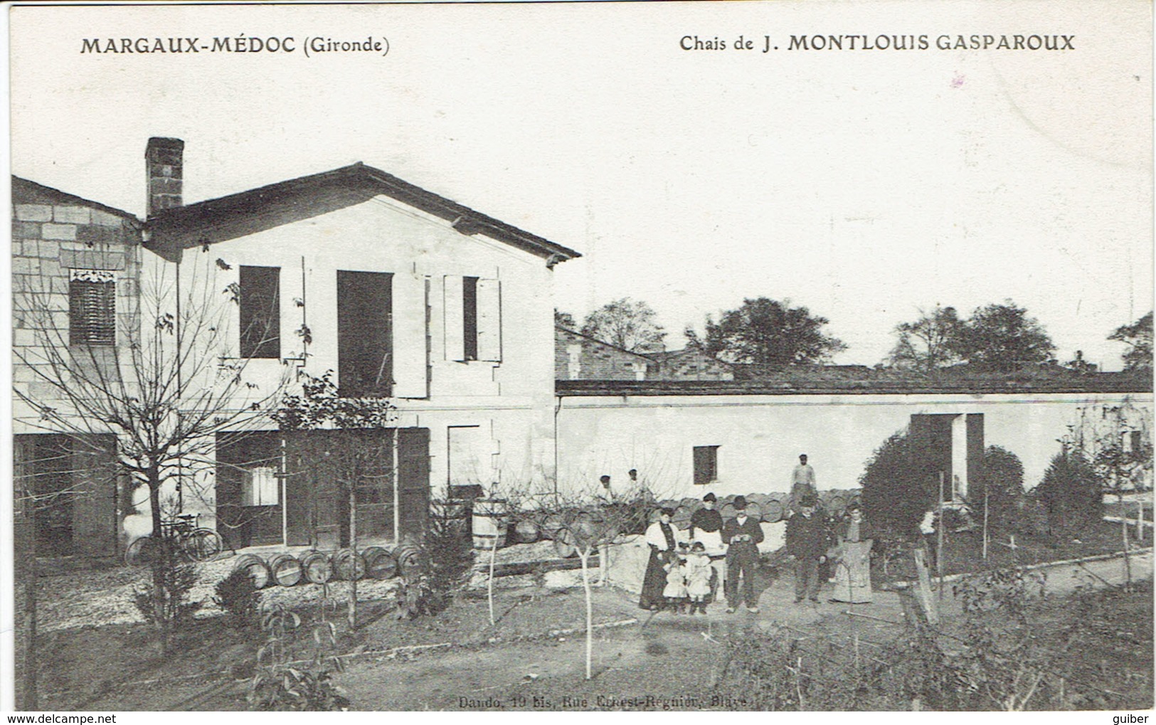 33 Margaux Medoc Proprieté J. Mont Louis Gasparoux Les Chais - Margaux