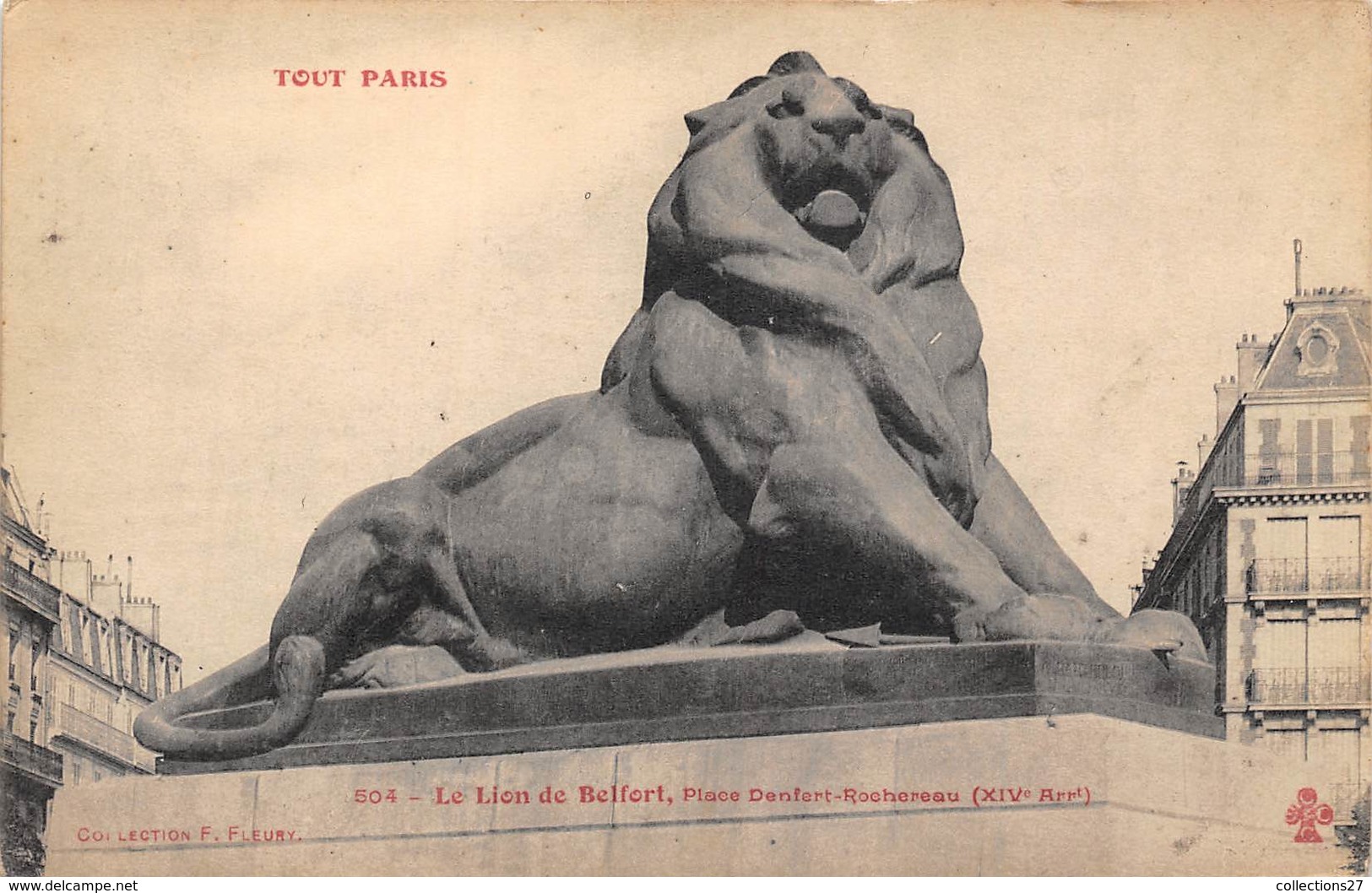 PARIS-75014-TOUT PARIS- LE LION DE BELFORT PLACE DENFERT-ROCHEREAU - Arrondissement: 14