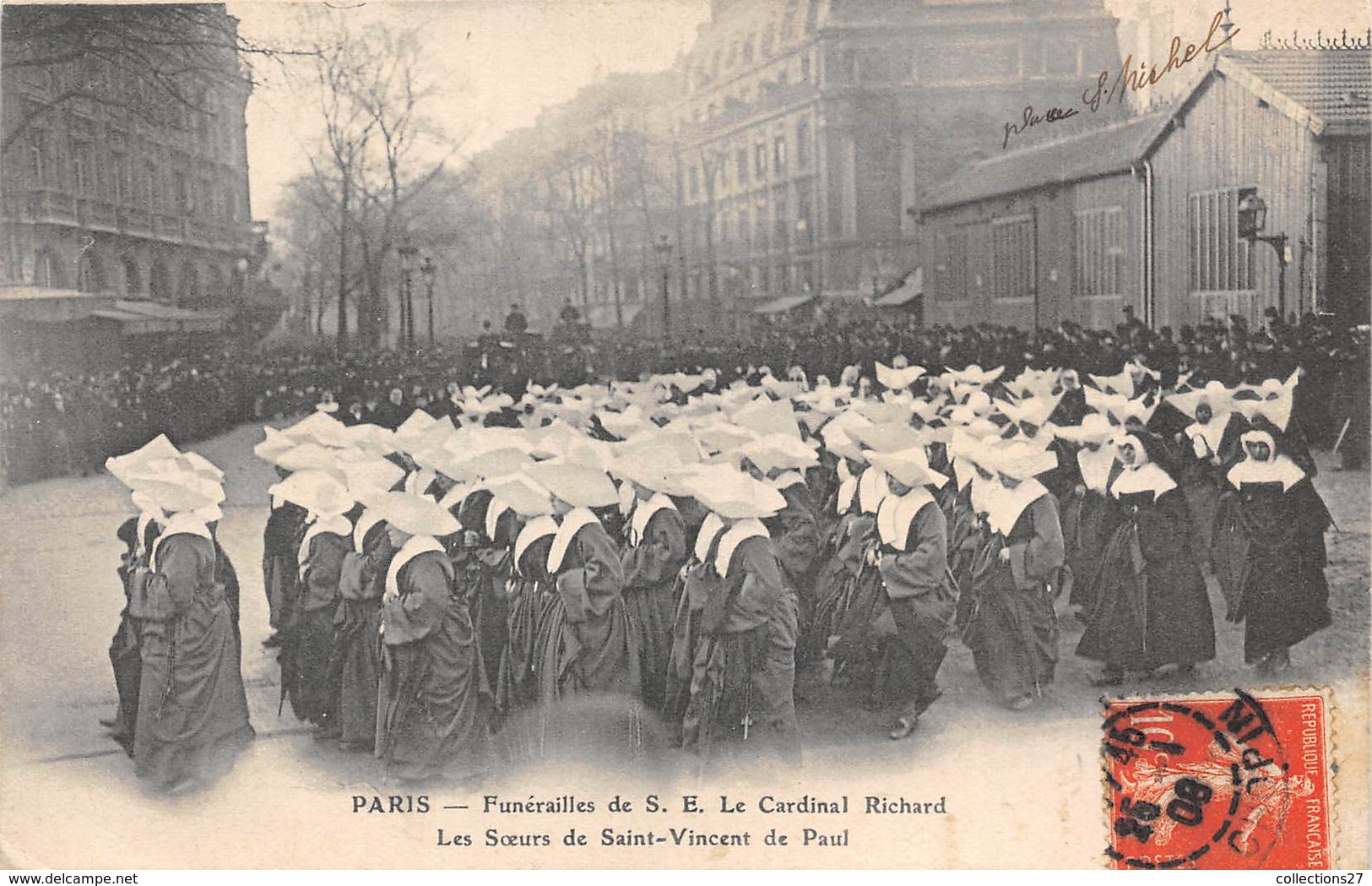 PARIS-75014- FUNERAILLE DE S.E. LE CARDINAL RICHARD , LES SOEURS DE ST-VINCENT DE PAUL - Arrondissement: 14