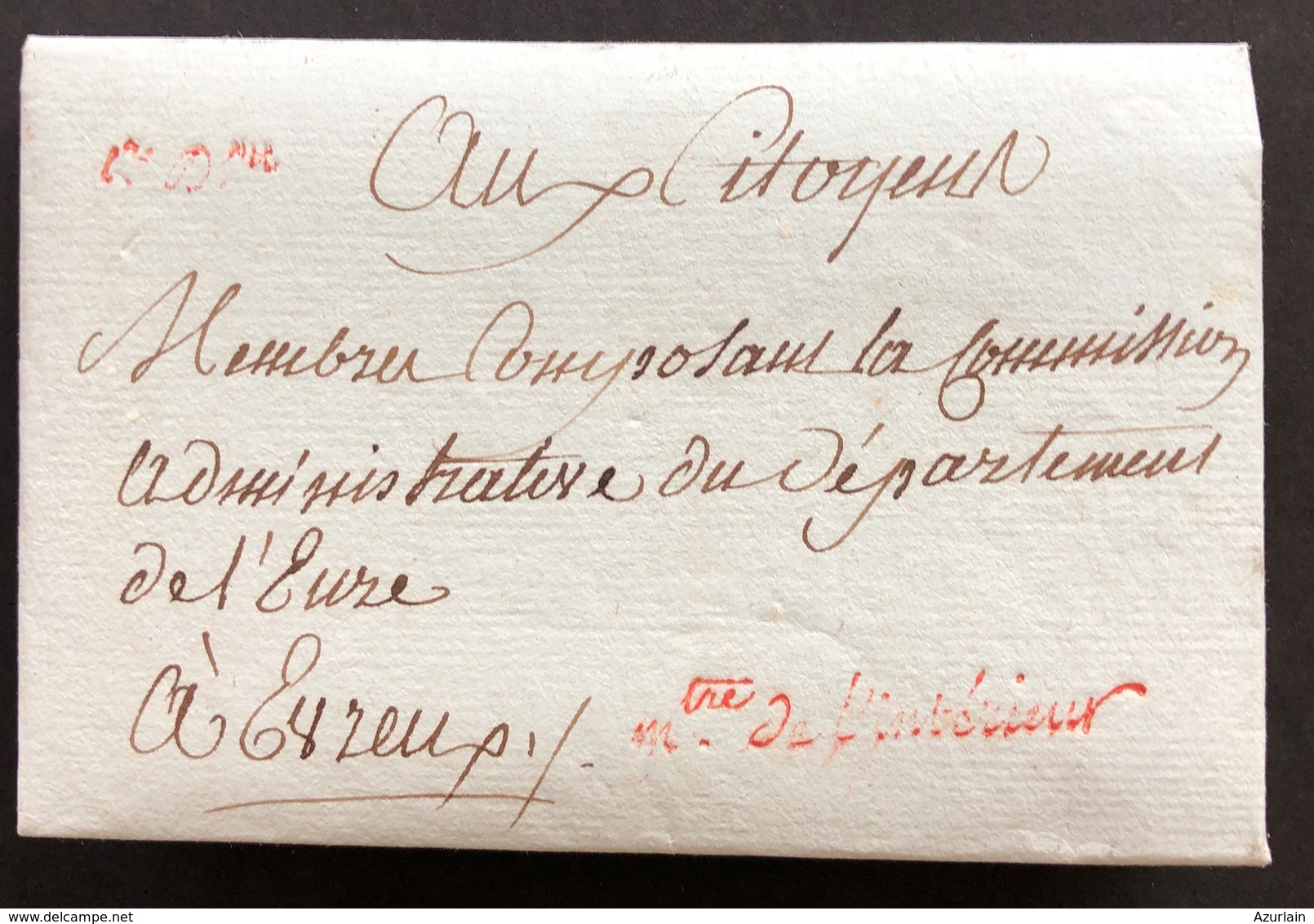 1793 Lettre De Nonancourt A Evreux - 1701-1800: Precursors XVIII