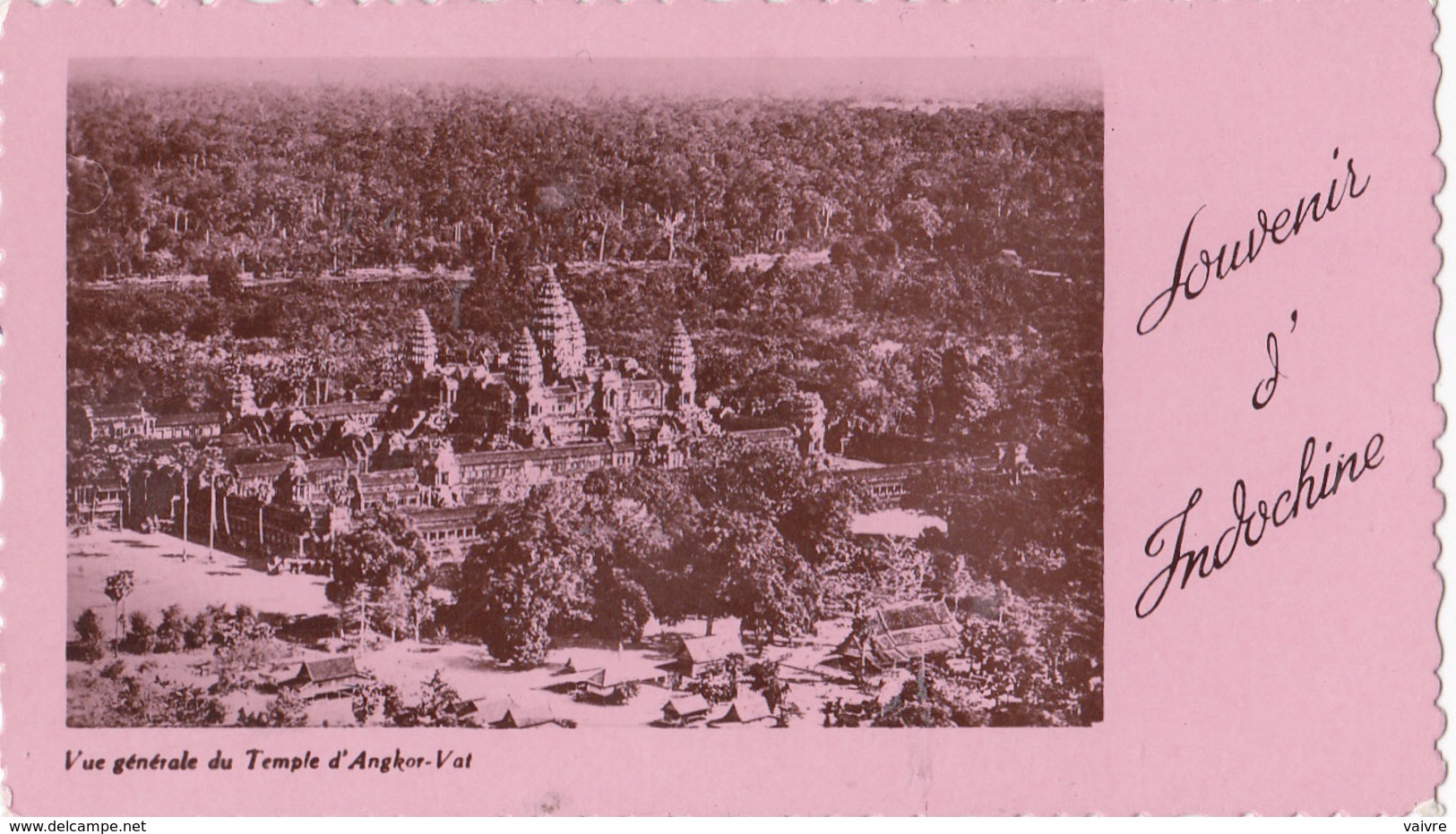 Indochine - Temple D'Angkor-Vat -  1953 - Carte Postale Petit Format Type Mignonette - Otros & Sin Clasificación