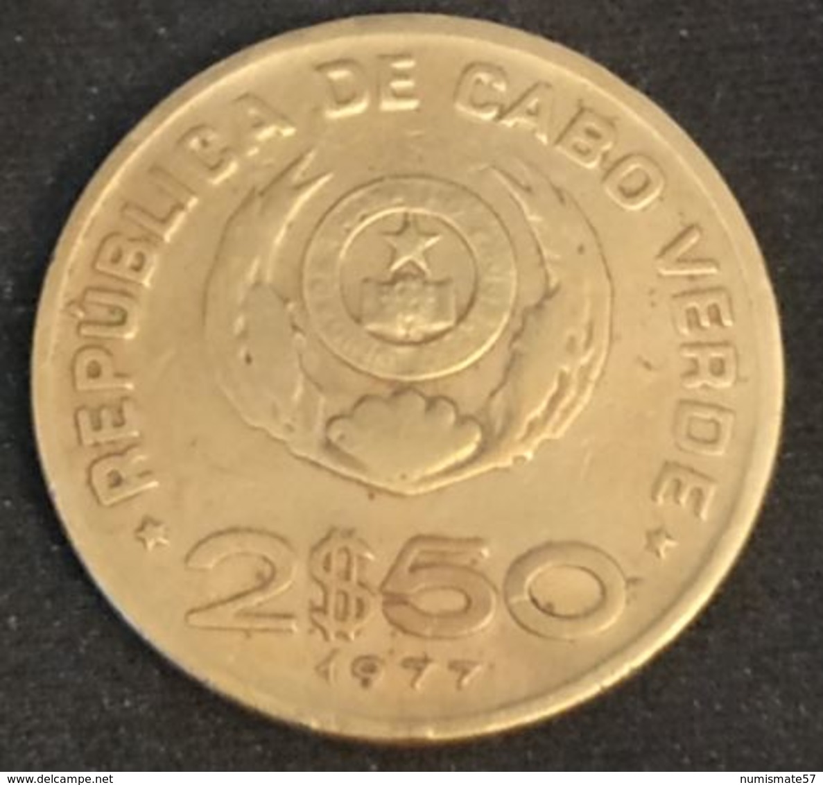 CAP VERT - CABO VERDE - 2,5 ESCUDOS 1977 - KM 18 - FAO - Cabo Verde