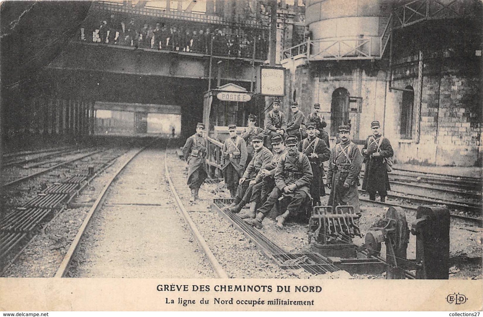 GREVE DES CHEMINOTS DU NORD- LA LIGNE DU NORD OCCUPEE MILITAIREMENT - Pariser Métro, Bahnhöfe