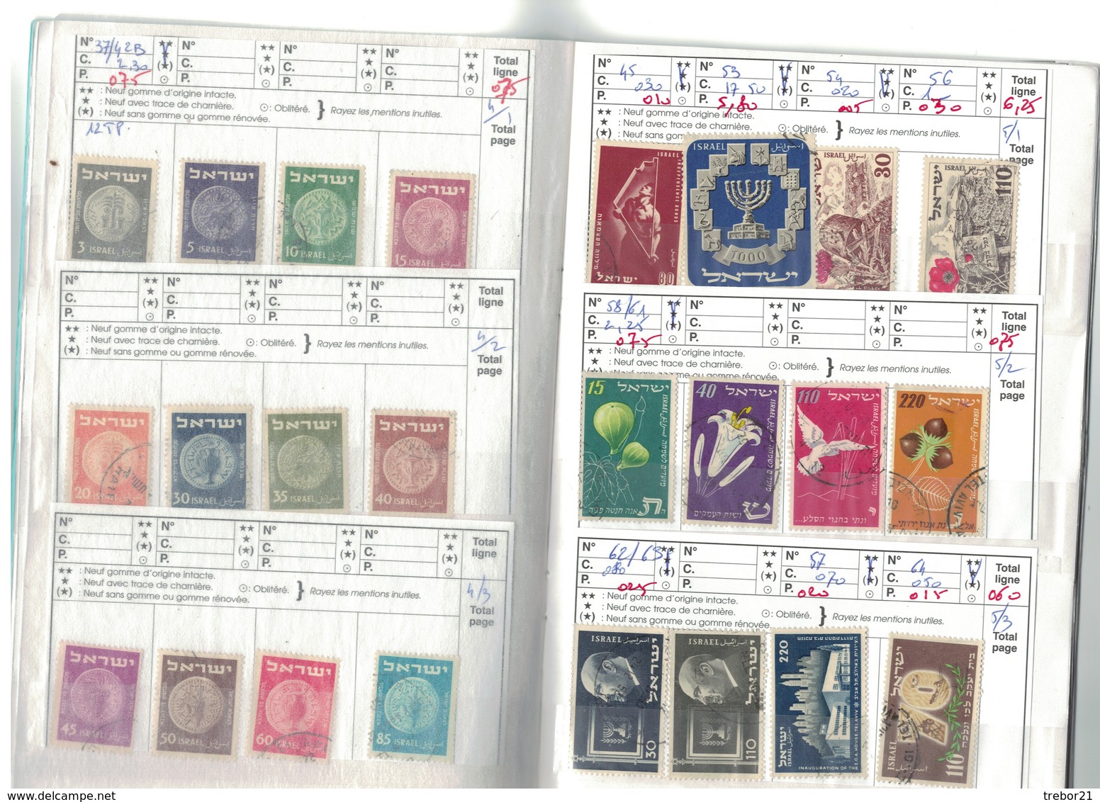 ISRAEL -  Cote Y T 177 € - Collections (en Albums)