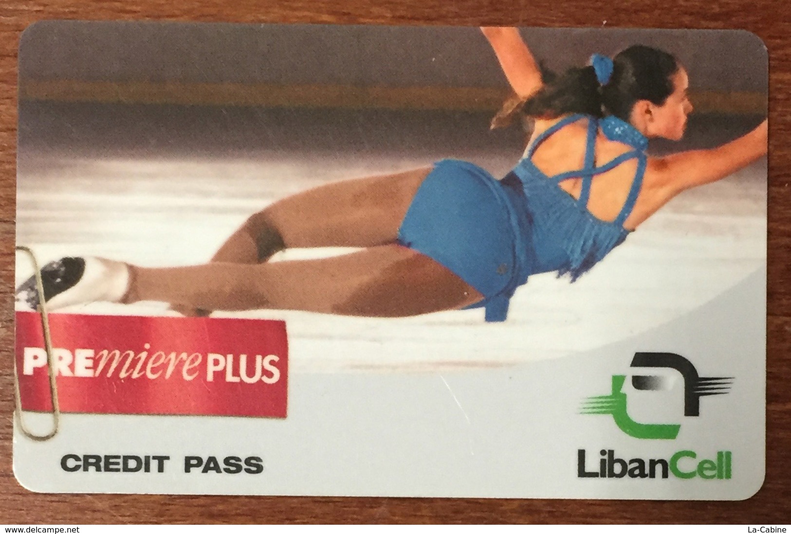 LIBAN LIBANCELL PATINAGE ARTISTIQUE RECHARGE GSM CREDIT PASS EXP 02/12/2001 PHONECARD TELECARTE PRÉPAYÉE - Líbano