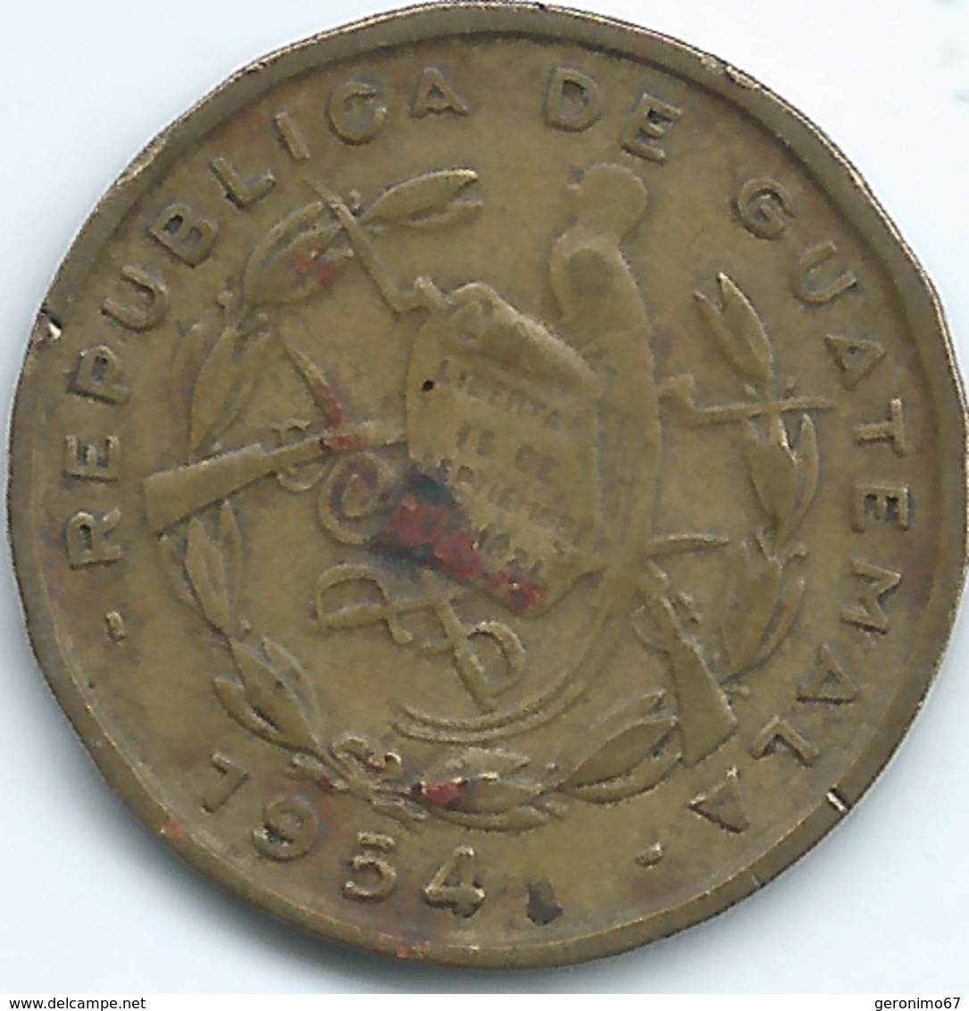 Guatemala - 1 Centavo - 1954 - KM254 - Guatemala