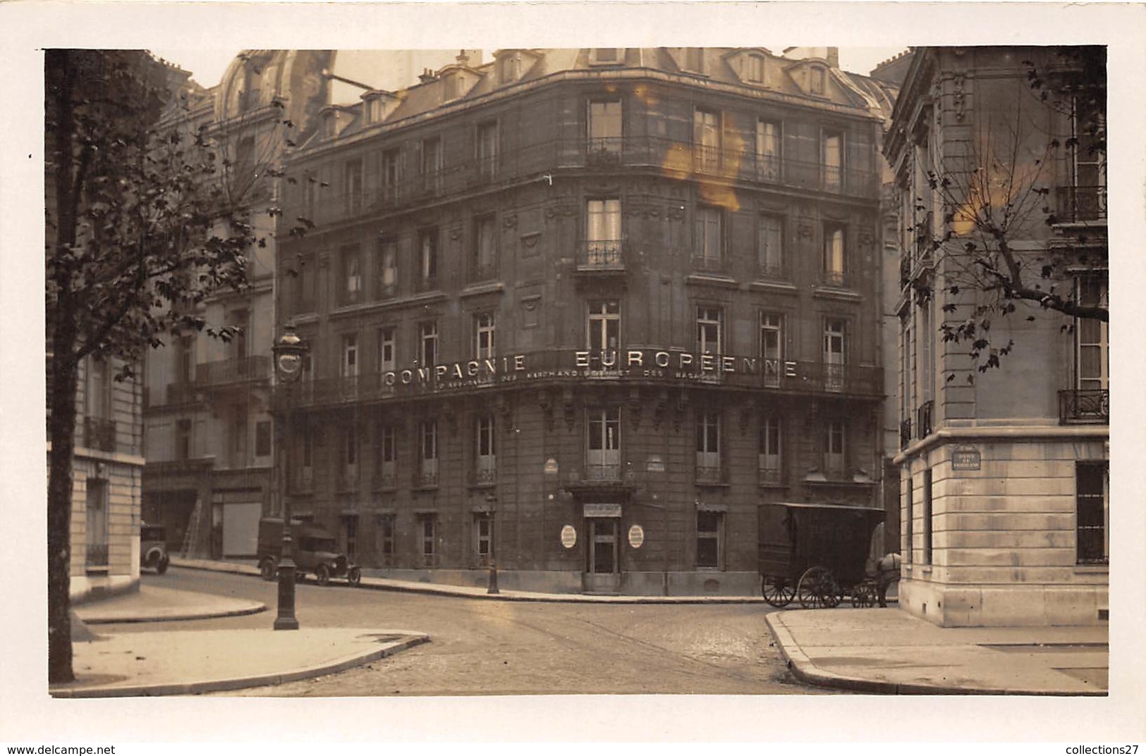 PARIS-75008-31 RUE DE LA BEAUME- 4 CARTES-PHOTO -COMPAGNIE EUROPEENNE D'ASSURANCE DES MARCHANDISES ET BAGAGES - Arrondissement: 08