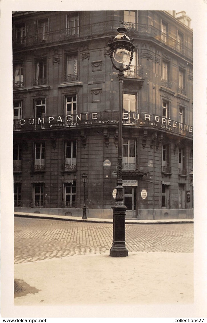 PARIS-75008-31 RUE DE LA BEAUME- 4 CARTES-PHOTO -COMPAGNIE EUROPEENNE D'ASSURANCE DES MARCHANDISES ET BAGAGES