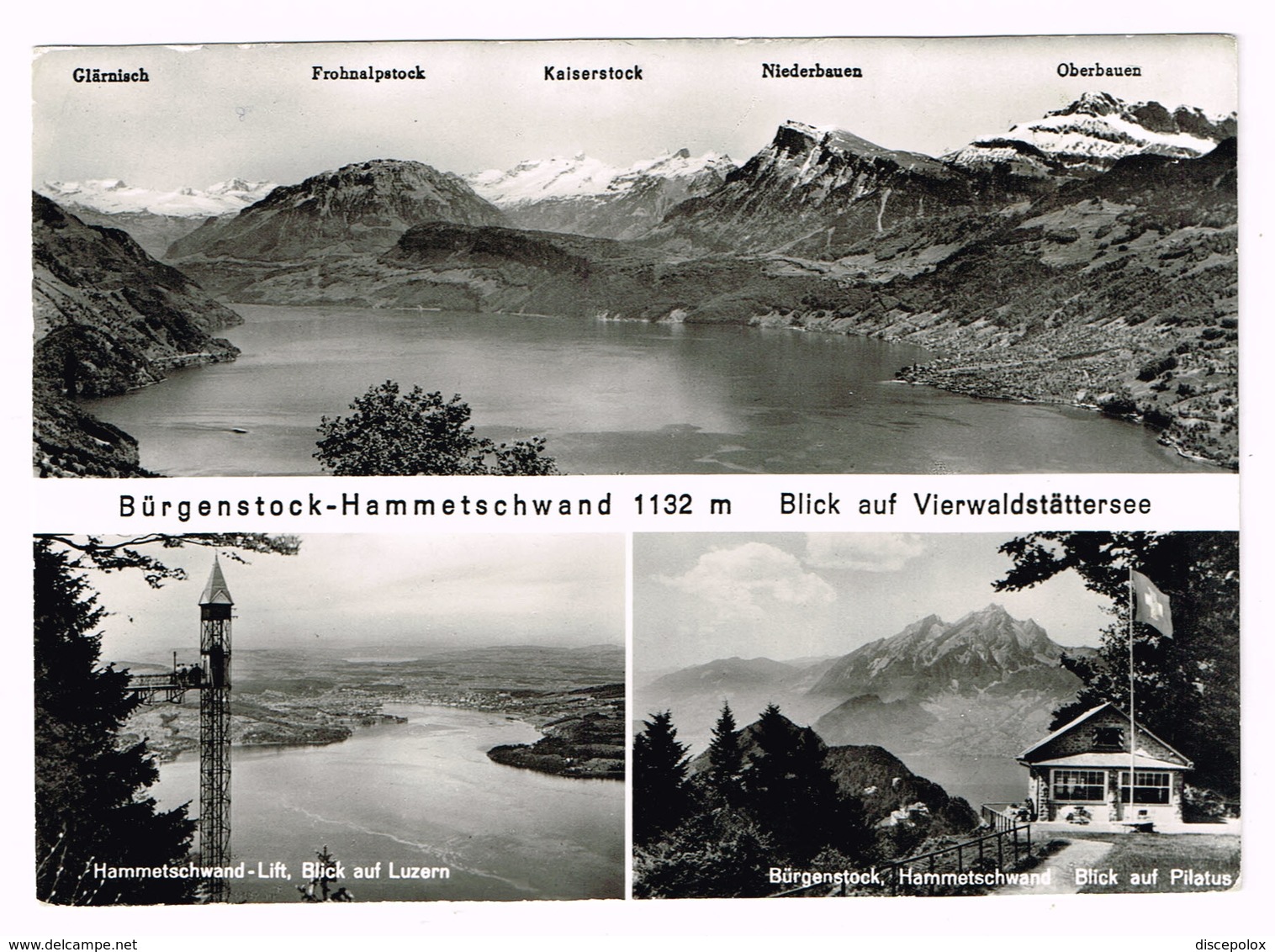 XW 1530 Hammetschwand Burgenstock - Blick Auf Vierwaldstattersee / Viaggiata 1968 - Autres & Non Classés