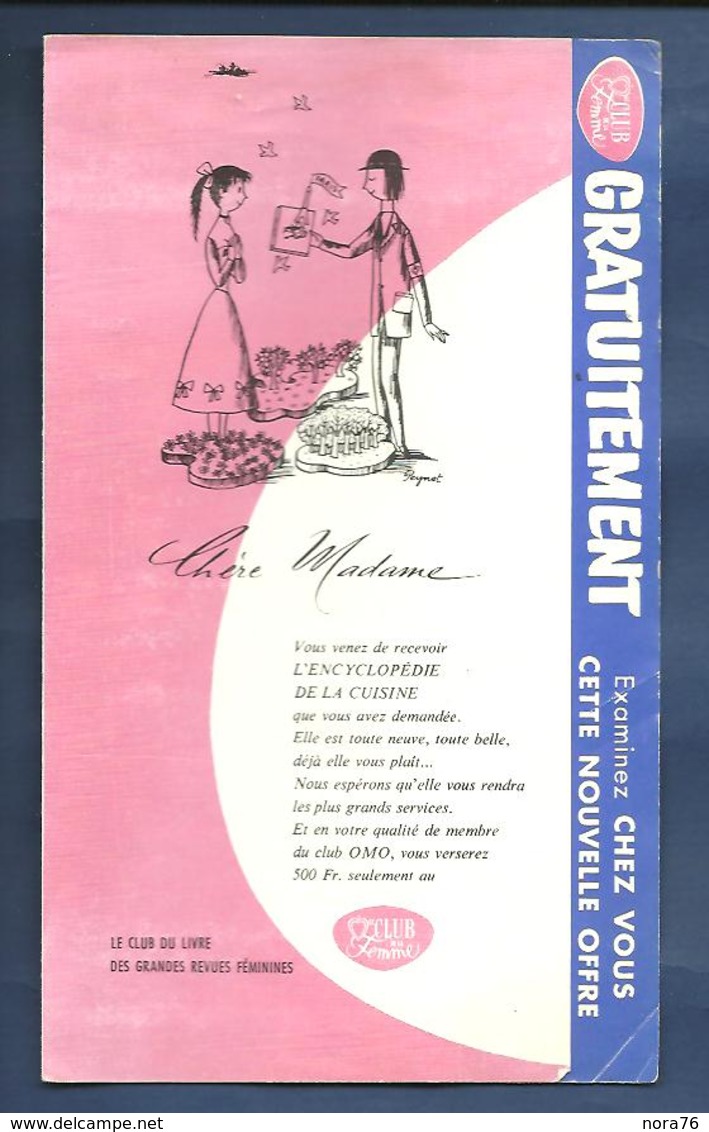 Dépliant "pub L'Encyclopédie De La Cuisine" 1959   Illustration De Peynet  L Club De La Femme - Advertising