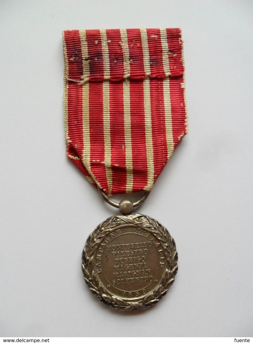 Médaille D'Italie 1859 PREMIER TYPE 38 Mm - Before 1871