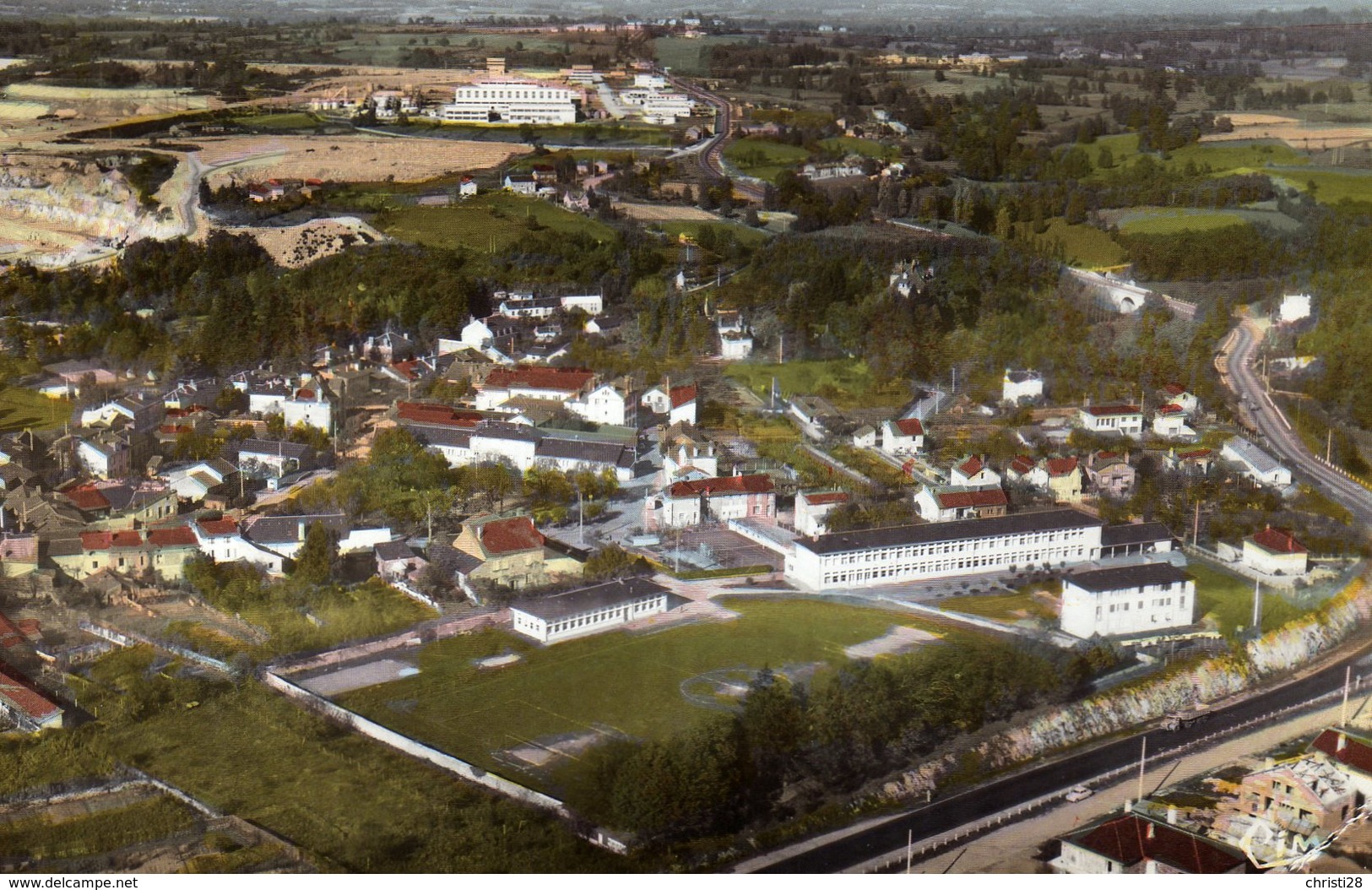 DPT 87 BESSINES-SUR-GARTEMPE Vue Générale Aérienne Collège D'Enseignement Générale Et Usine SIMO - Bessines Sur Gartempe