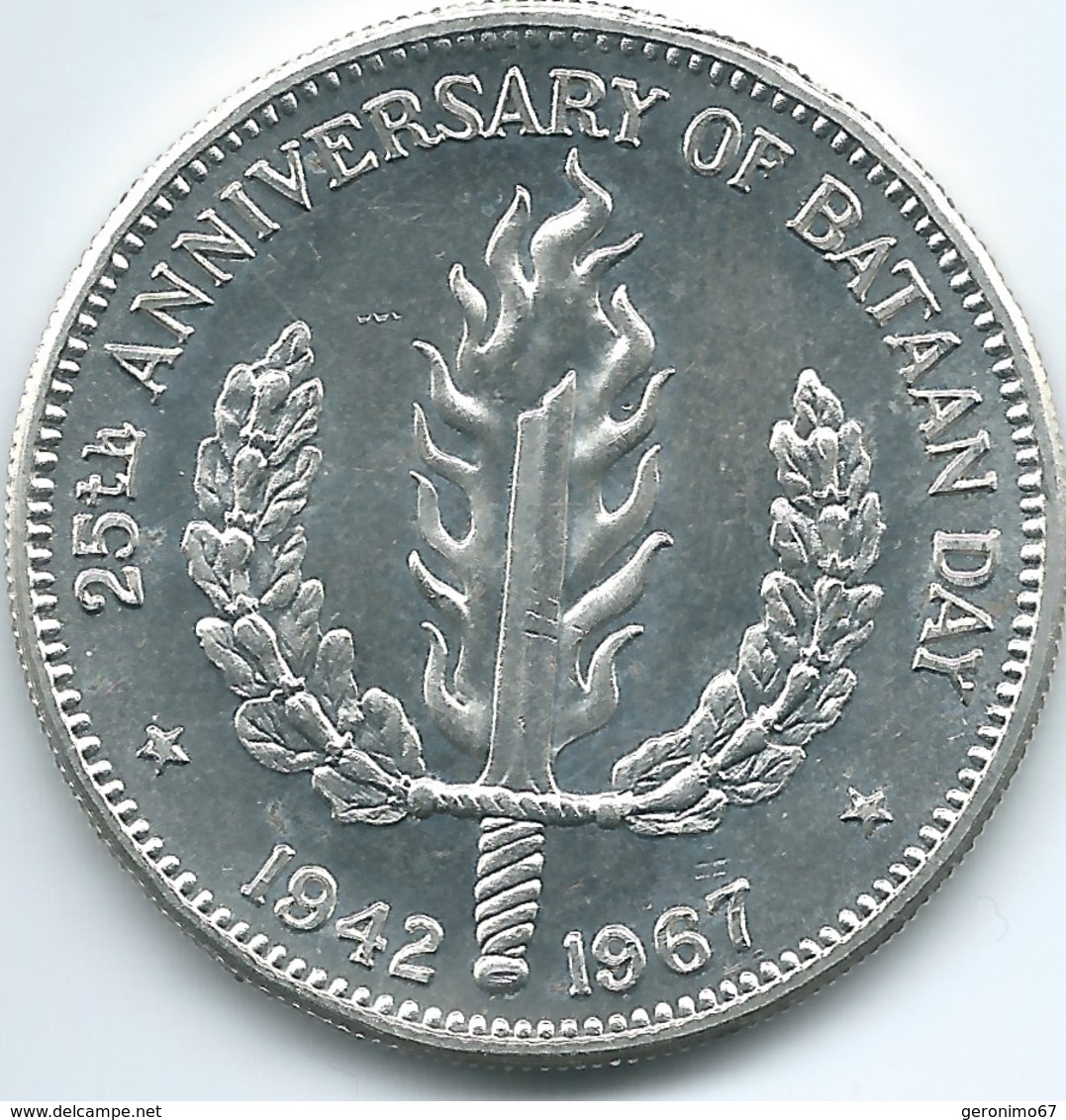 Philippines - 1967 - 1 Piso - 25th Anniversary Of Bataan Day - KM195 - Philippines