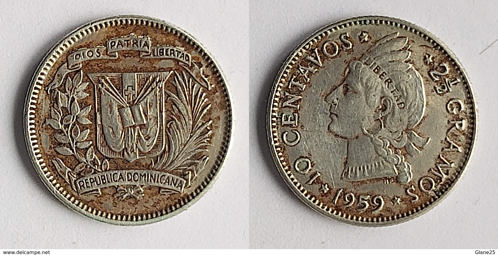 Dominican Republic 10 Centavos, 1959 KM 19 - Dominicaine