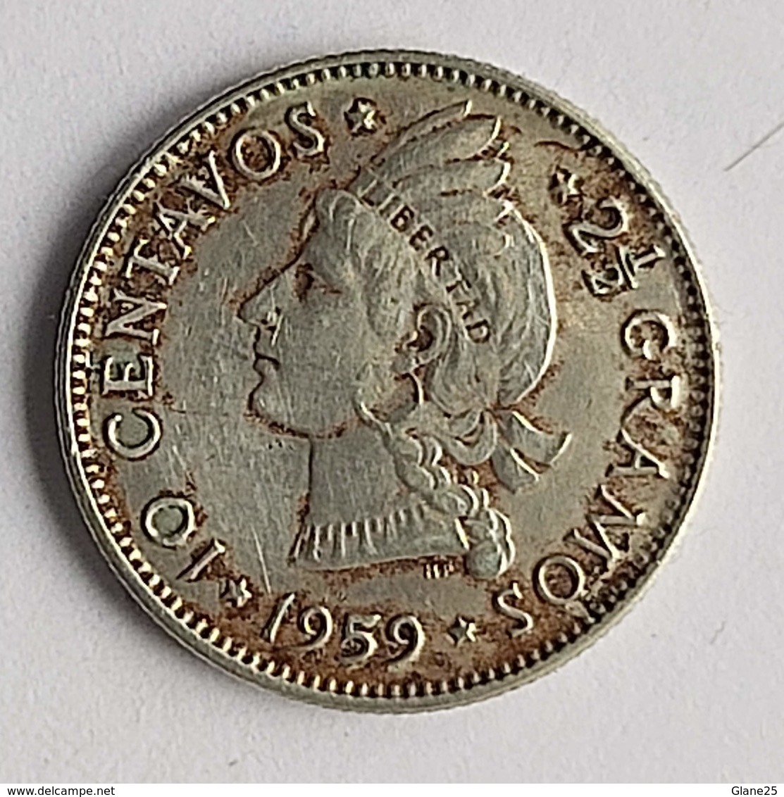 Dominican Republic 10 Centavos, 1959 KM 19 - Dominicaine