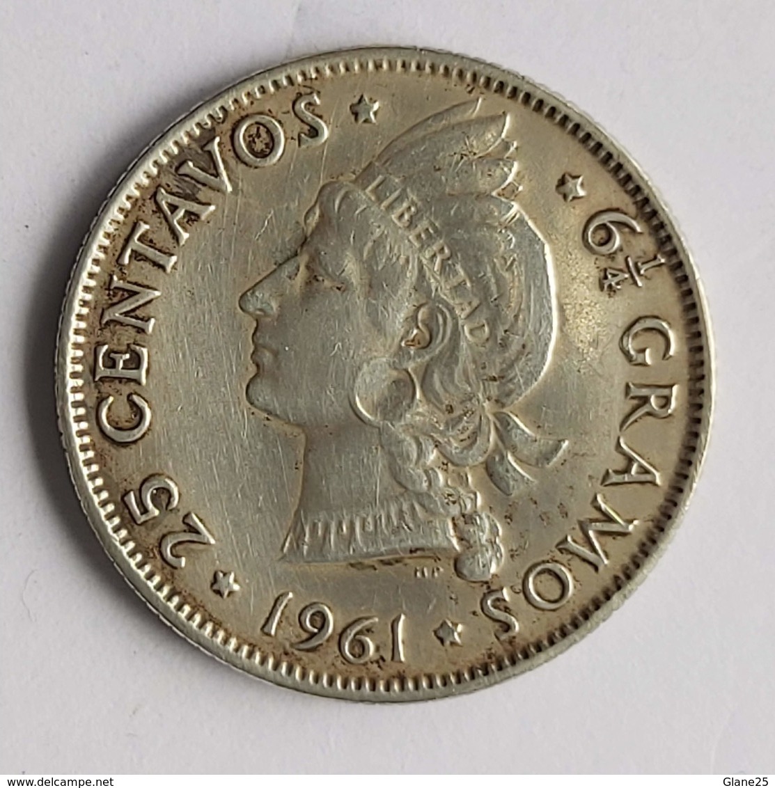 Dominican Republic 25 Centavos, 1961 KM 20 - Dominicaine