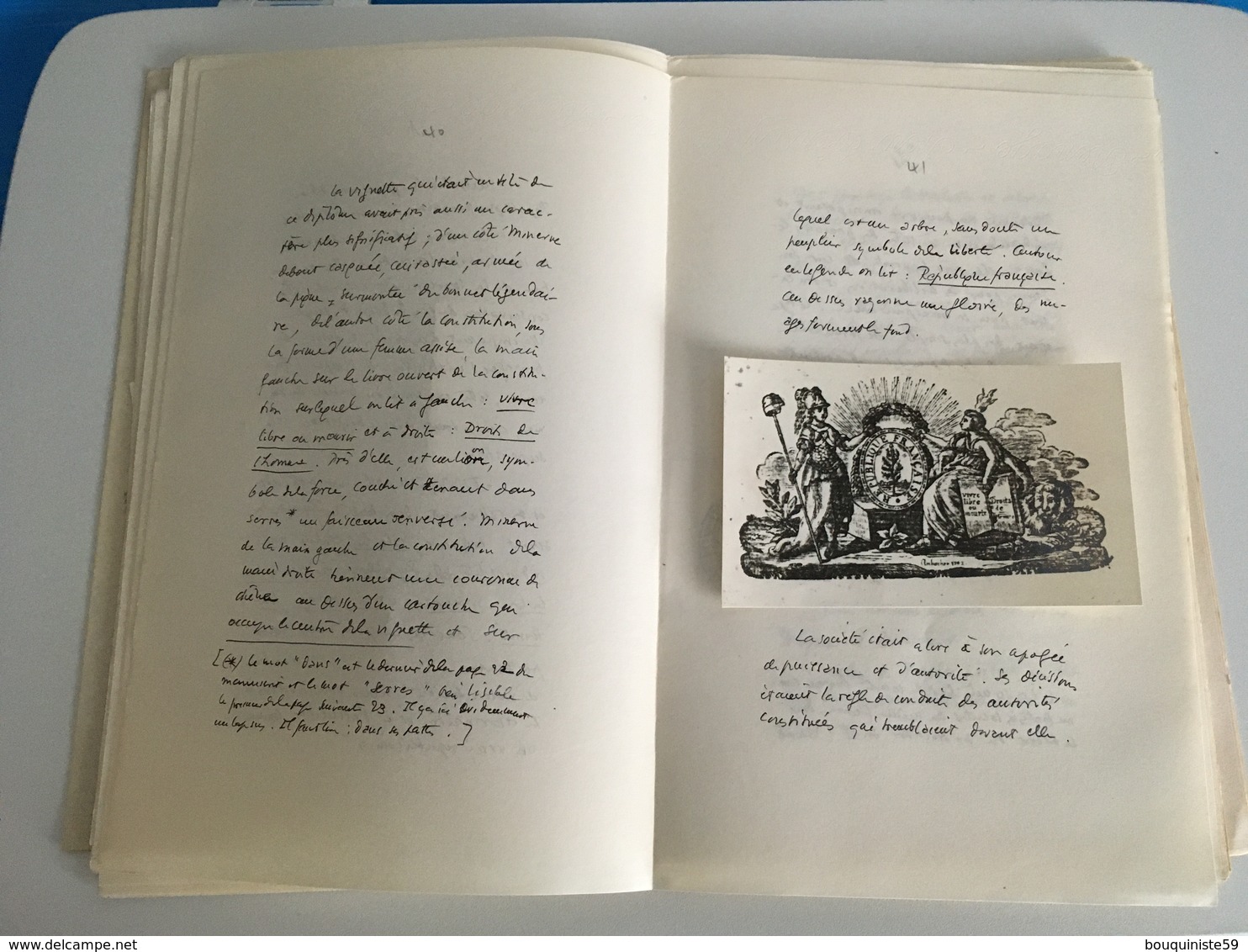 Manuscrit De F. Malbranch  " Quelques Mots Sur La Sigillographie " 1891 - Manuscripts