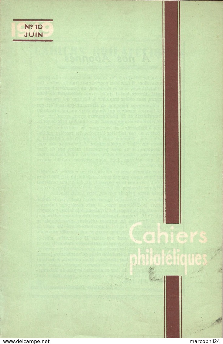 CAHIERS PHILATELIQUES - N° 10 Juin 1949 = MARQUES POSTALES GUADELOUPE + MAROC POSTE AERIENNE + MOLDAVIE - Francés