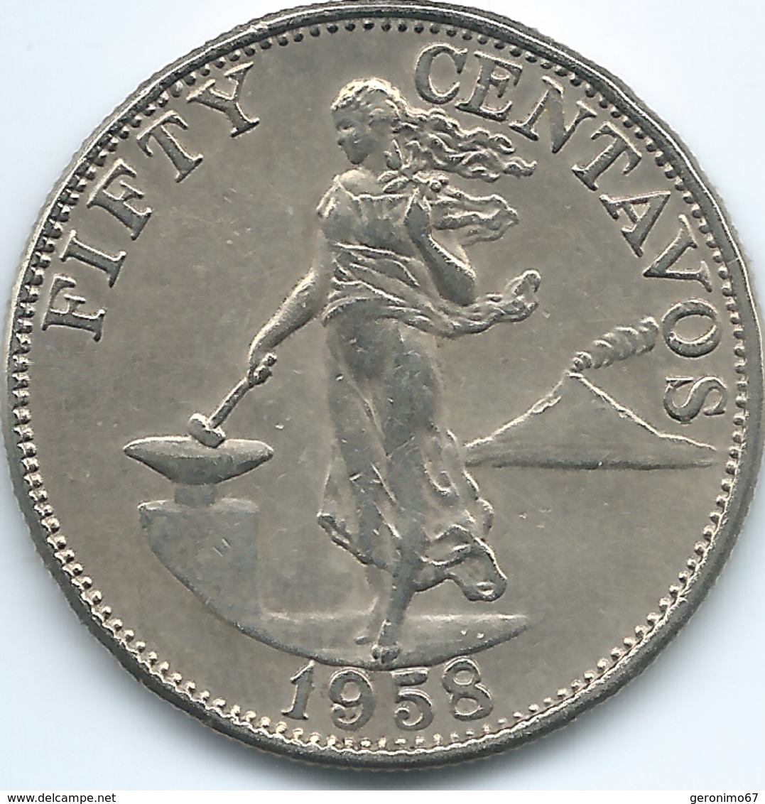 Philippines - 1958 - 50 Centavos - KM190 - Filippijnen